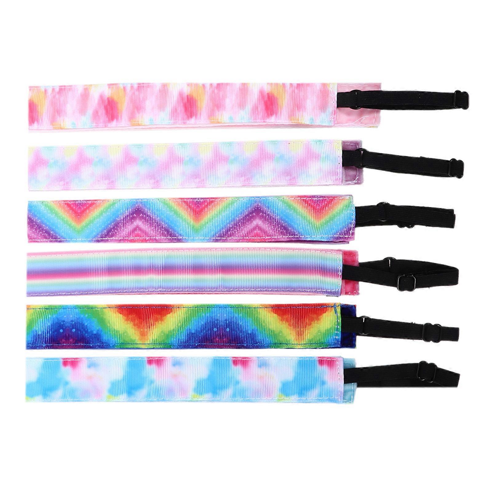 スポーツヨガヘッドバンド女性デイリーウェアノンスキッド調節可能な弾性コットンスクエア48X2.5X0.2CM 6個