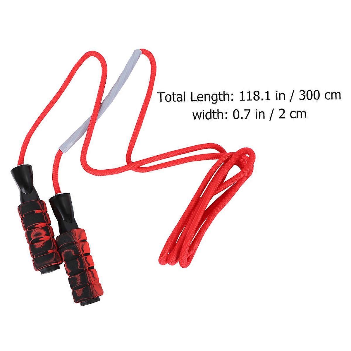 Timeless Jump Rope Durable Steel Wire for Outdoor Exercise Black and Red 1Set