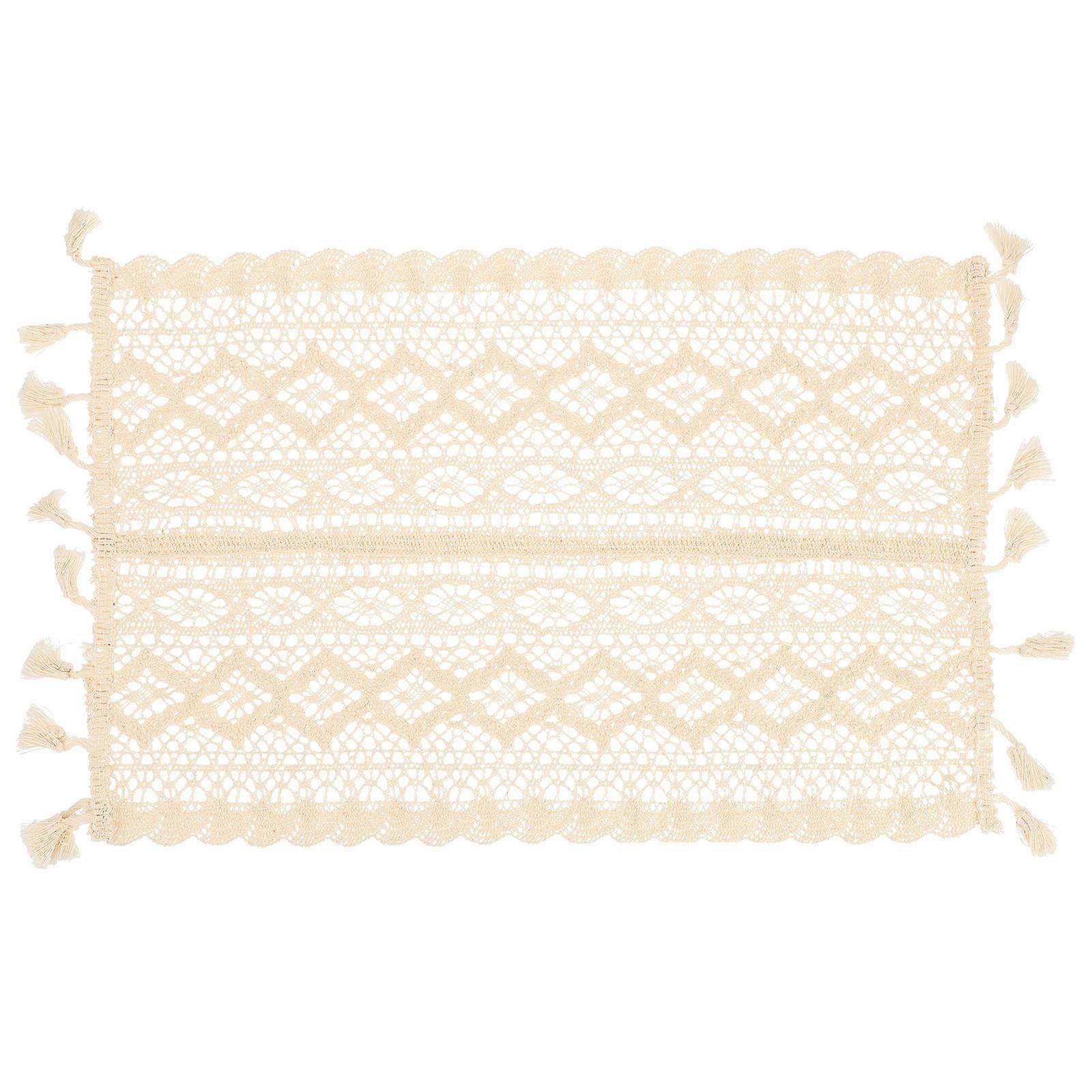 Living Room Table Runners Cotton Table Runner Home Decor Rectangular Beige 40X24CM Decorative 1Pcs