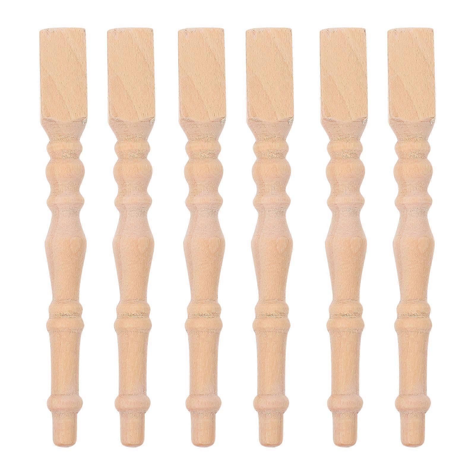 6Pcs Mini Adornment Accessories Miniature Table Legs Small Table Bases