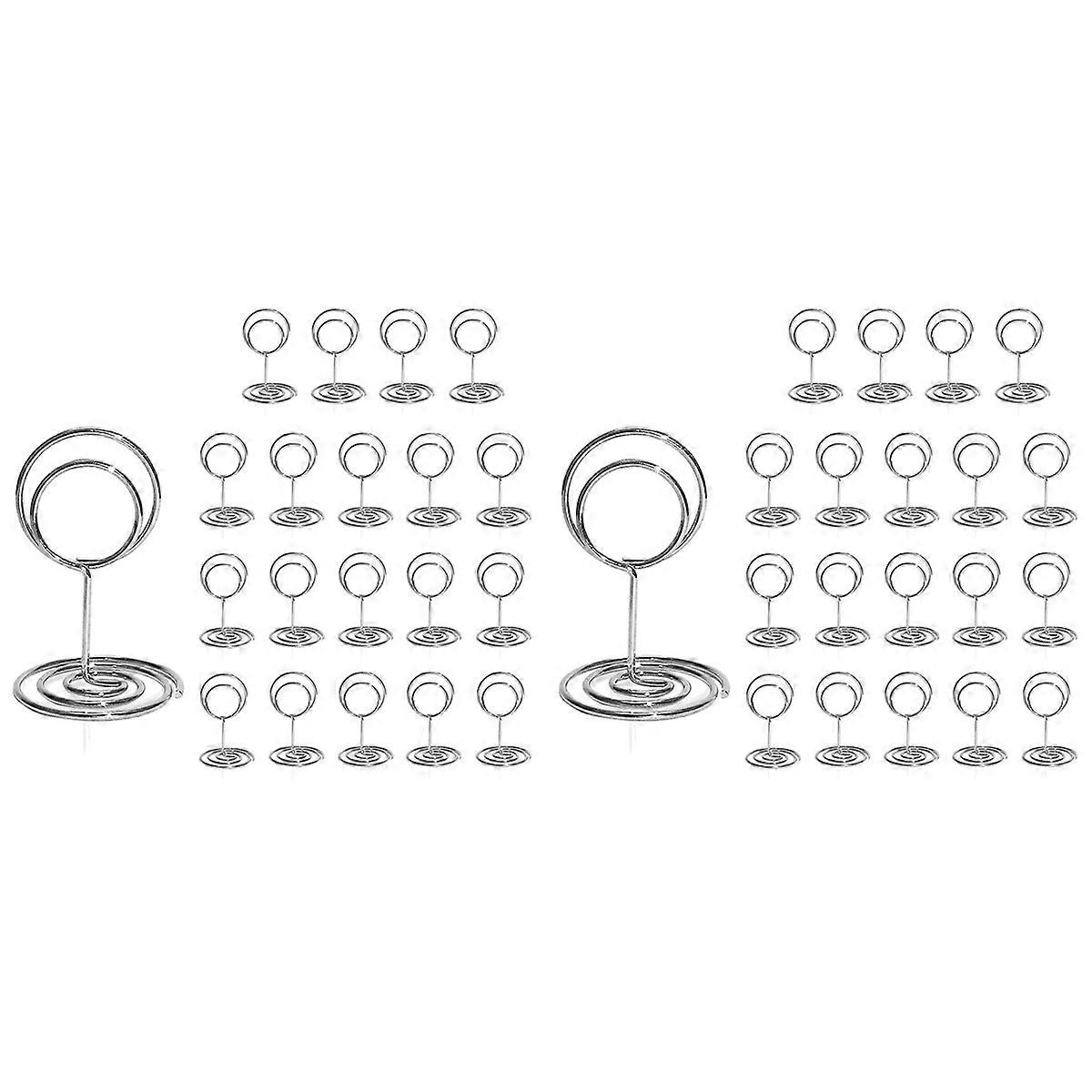 Table Number Holders 20Pcs - 2 Inch for Wedding Party (Silver)