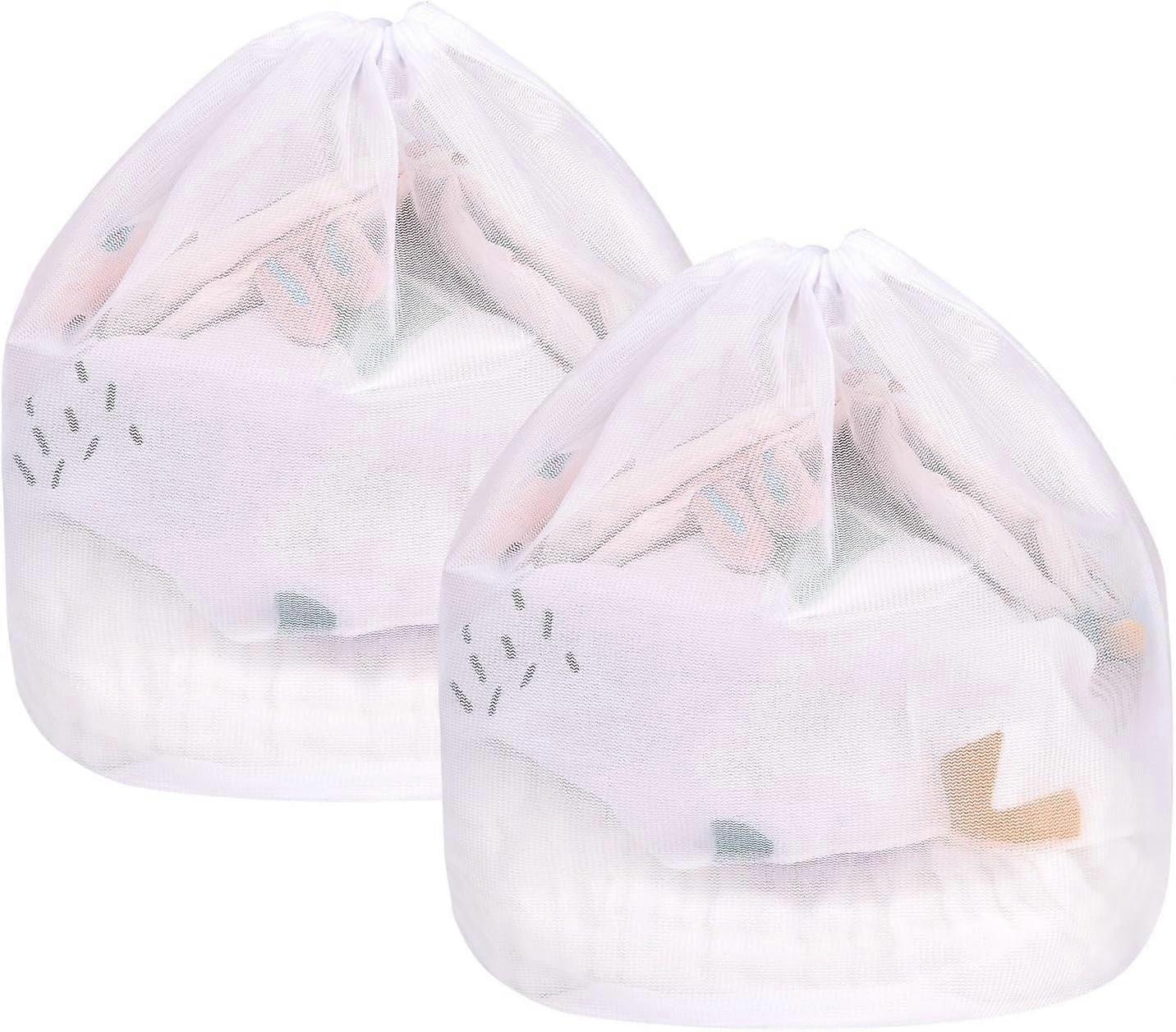 2-piece drawstring laundry bag for washing machine
