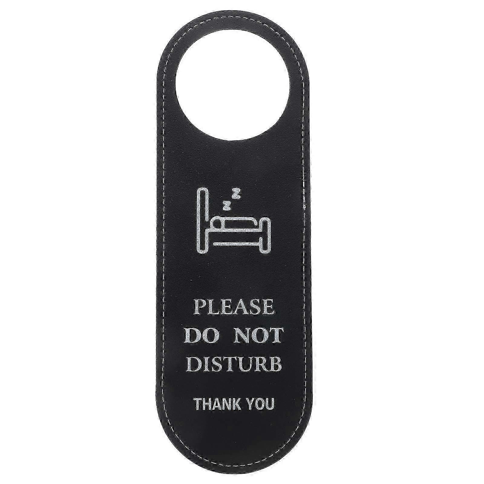Doppelseitiges Bitte nicht stören Bitte Make-up Zimmer Türhänger Schild für Hotel Zimmerservice PU Bitte nicht stören Tag Hotel Privatsphäre Türschild Ausgabe