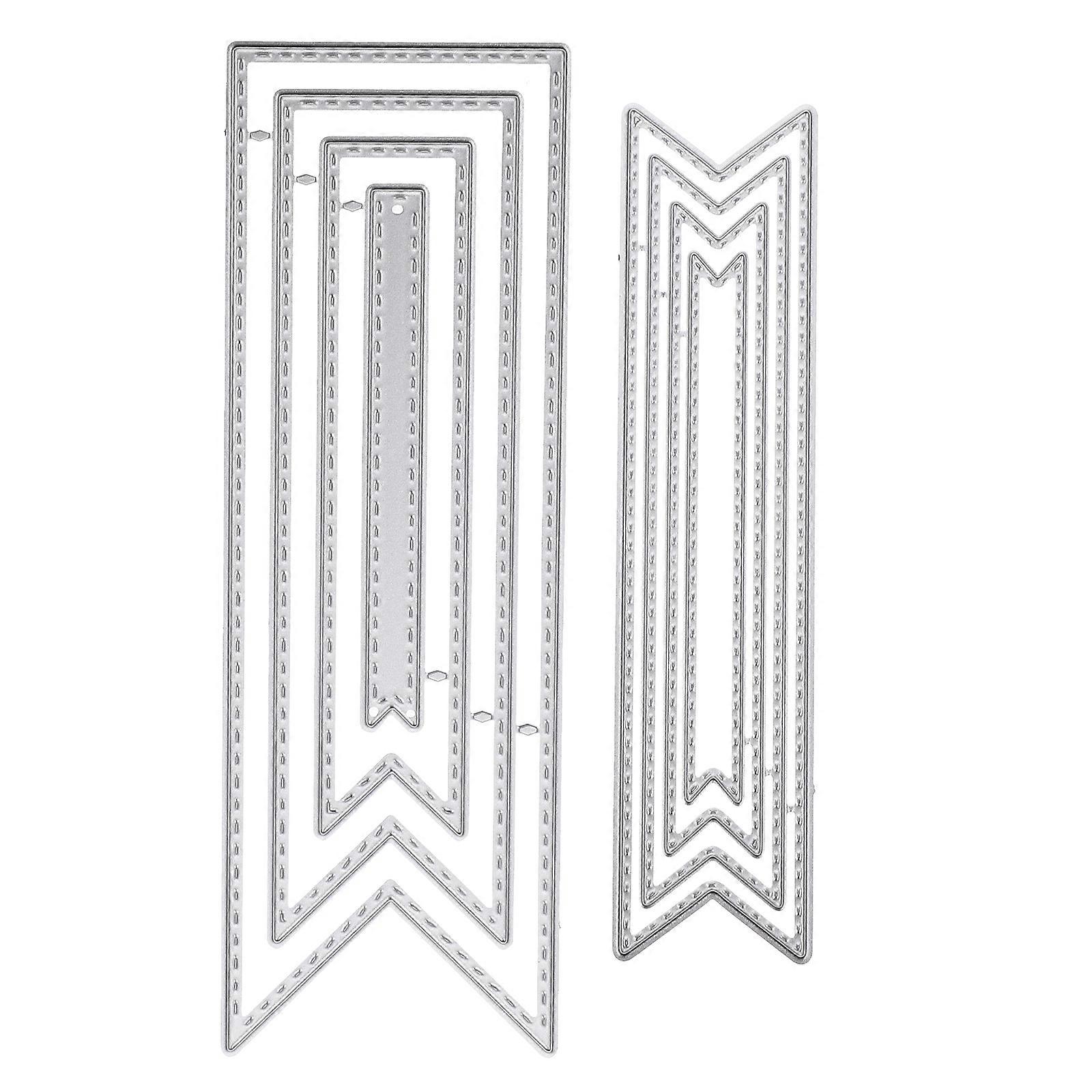 Carbon Steel Bookmark Dies Scrapbooking Dies Photo Album Embossing Paper Crafts Rectangle Shape 13.5x4.5cm 2Pcs