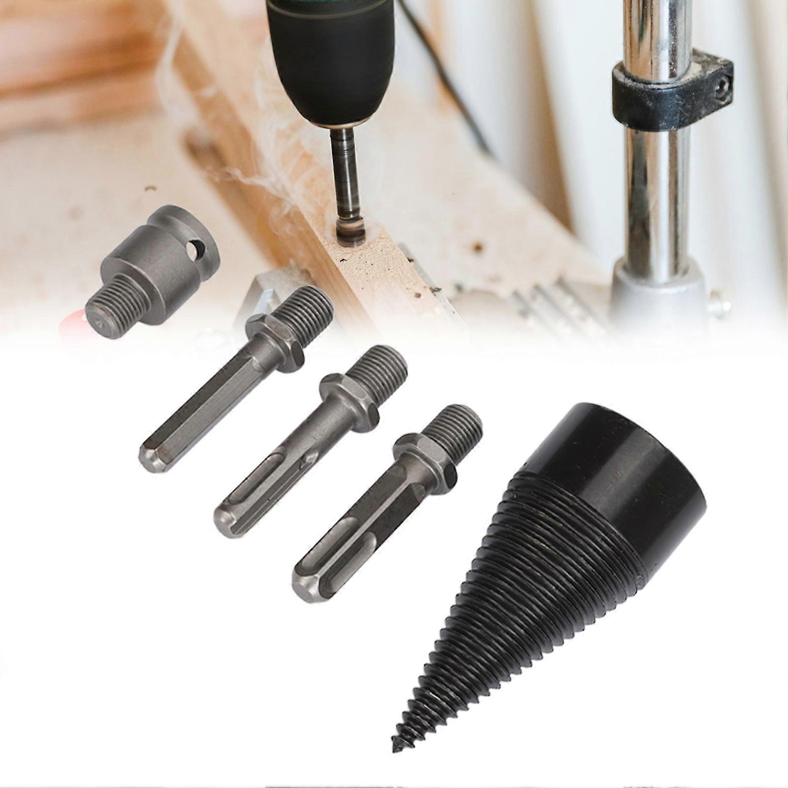 5Pcs Steel Firewood Log Splitter Drill Bits 45mm Removable