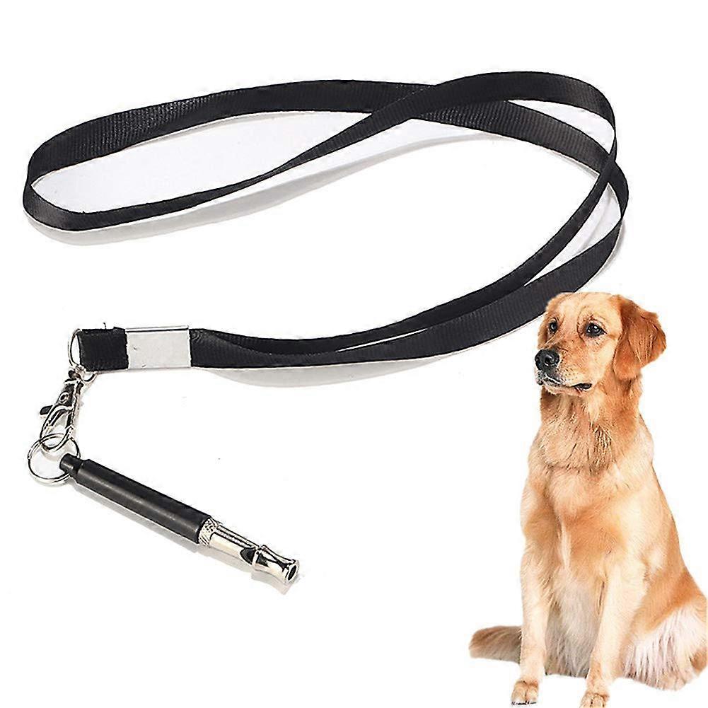Dog Whistle Dog Training Dog Whistle  Frequency Silent Dog Whistle Stop Barking Whistle Lanyard Professional Dog Whistle Black 1pc