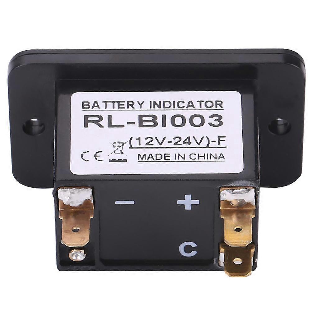 12V/24V LED Digital Battery Indicator Gauge, Black, 10-Segment