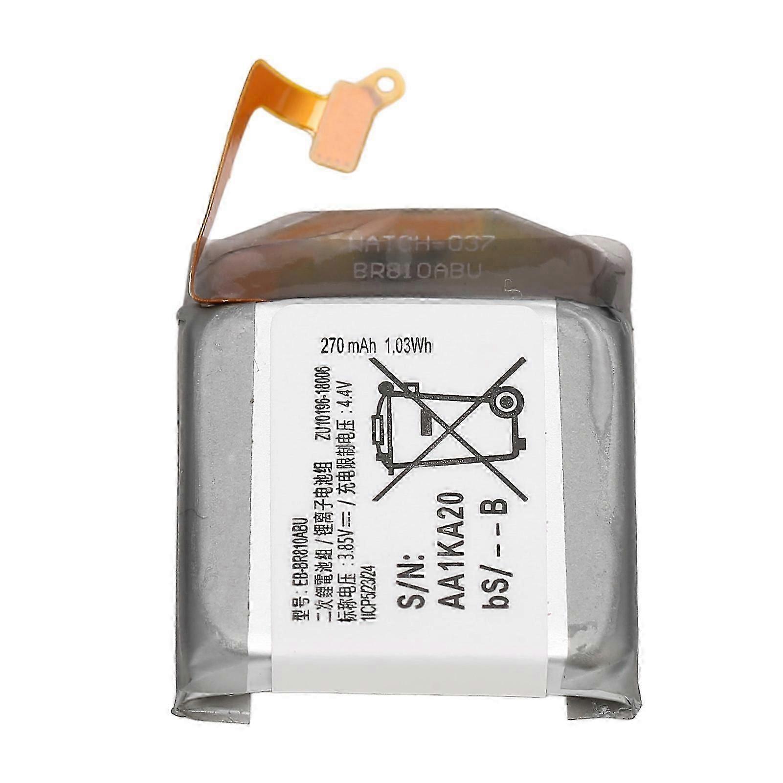 EB BR810ABU Battery Replacement for Galaxy Watch Gear S4 42mm SM R810 R815U 1.03Wh 270mAh 3.85V Lithium Ion Battery