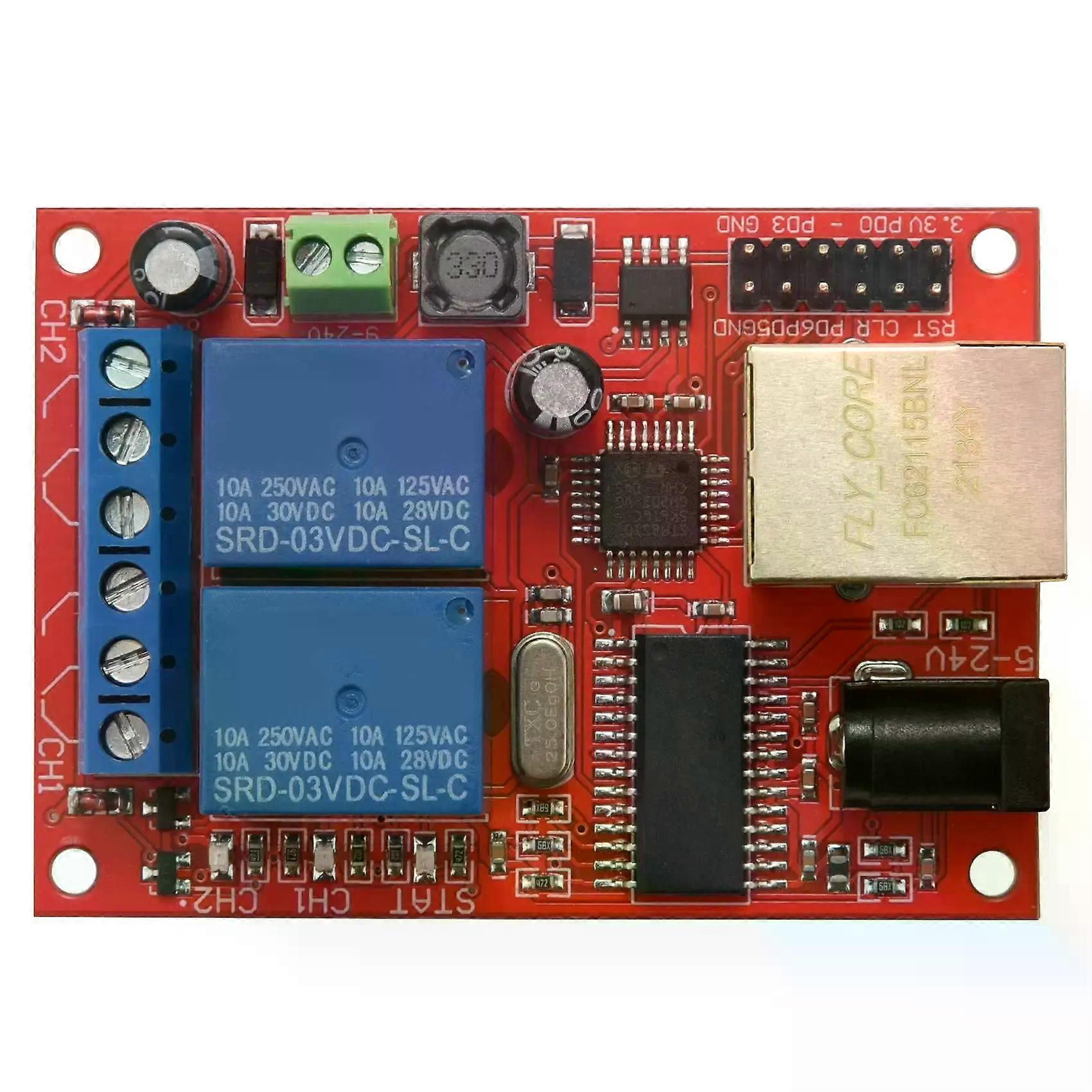 LAN Ethernet 2-way Relay Board Delay Switch /UDP Controller Module WEB server