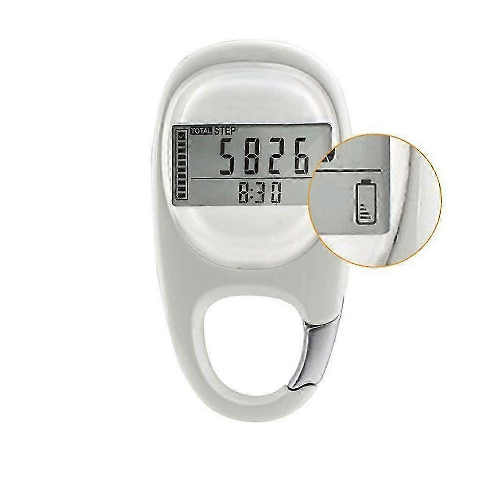Pedometer 3D Digital Pedometer with Clip Simple Walking Step Counter for All