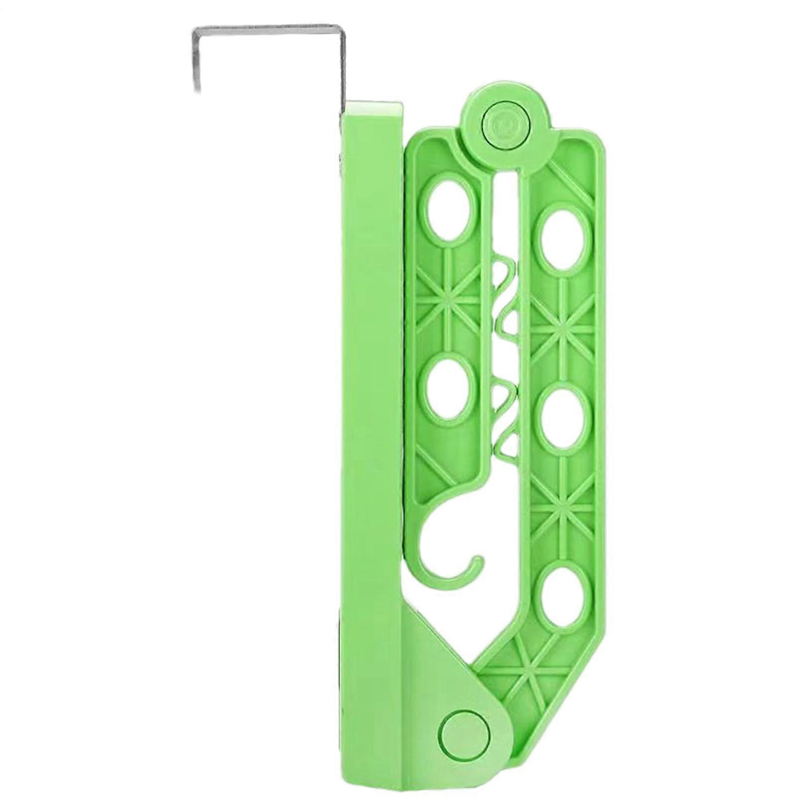 Foldable Door Hook  Multifunctional Hook for Travel, UserFriendly Clothes Hanger, SpaceSaving Hook for Balconies Green