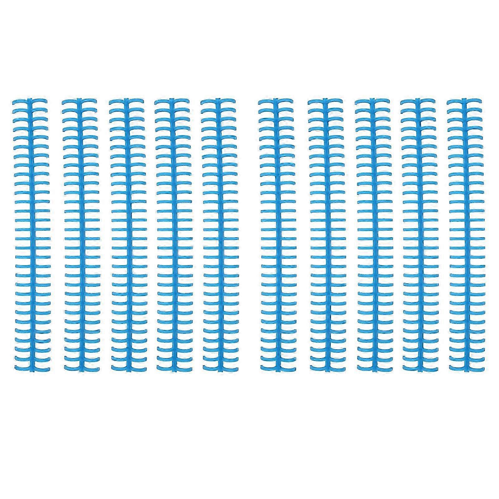 10Pcs Plastic Binding Coils with 30 Holes for Loose Leaf, 1/2in Diameter, Blue