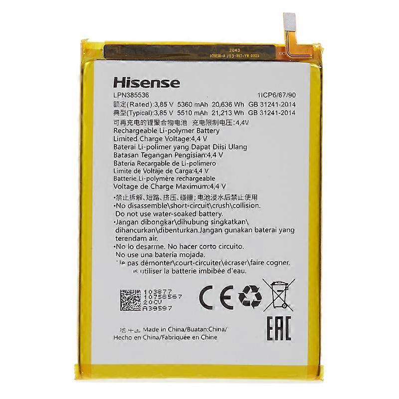 For Hisense King Kong 5 3.85V 5360mAh Rechargeable Li-Polymer Assembly Part (Encode: LPN385536)