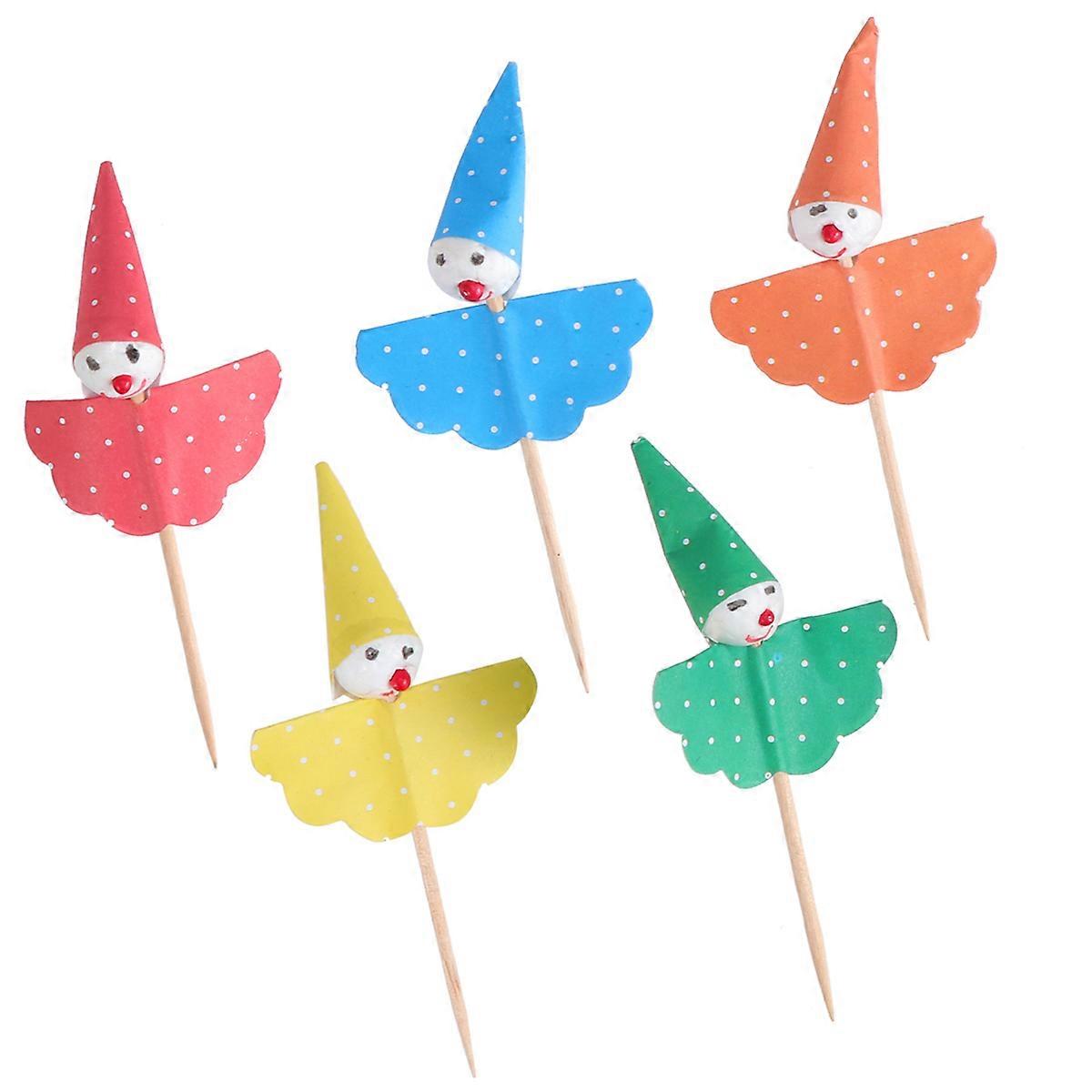 Cupcake Clown Tall Toppers for Graduation Party 80Pack