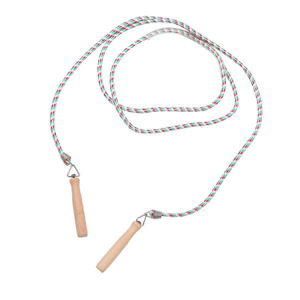 Speed Jump Rope Adjustable Wooden Handle Cardio Exercise Team Training Red 1Pcs