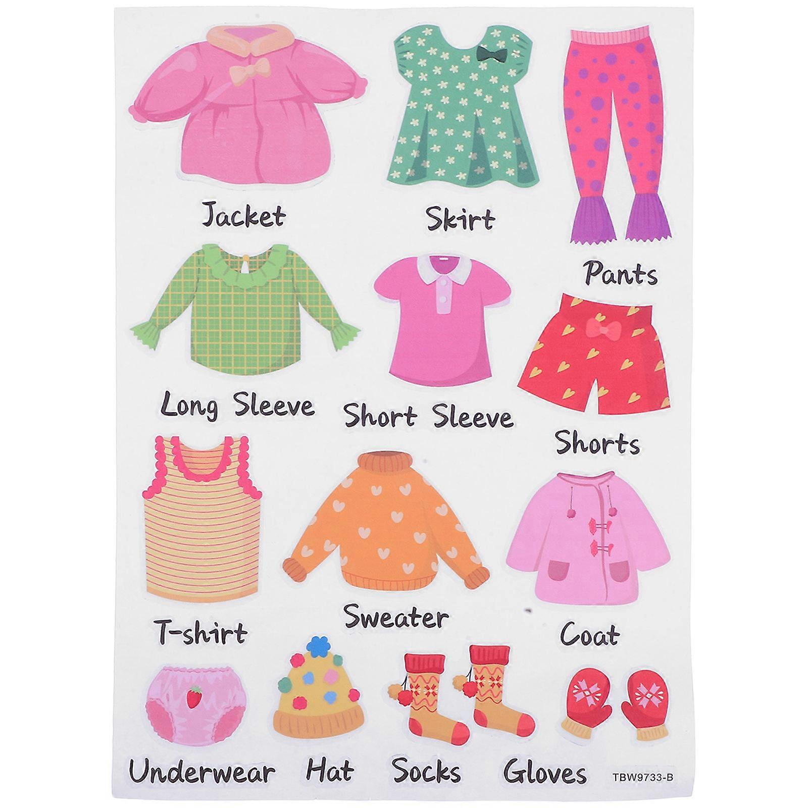 Kids Labels For Clothes Wardrobe Classification Stickers Labeling 1Set