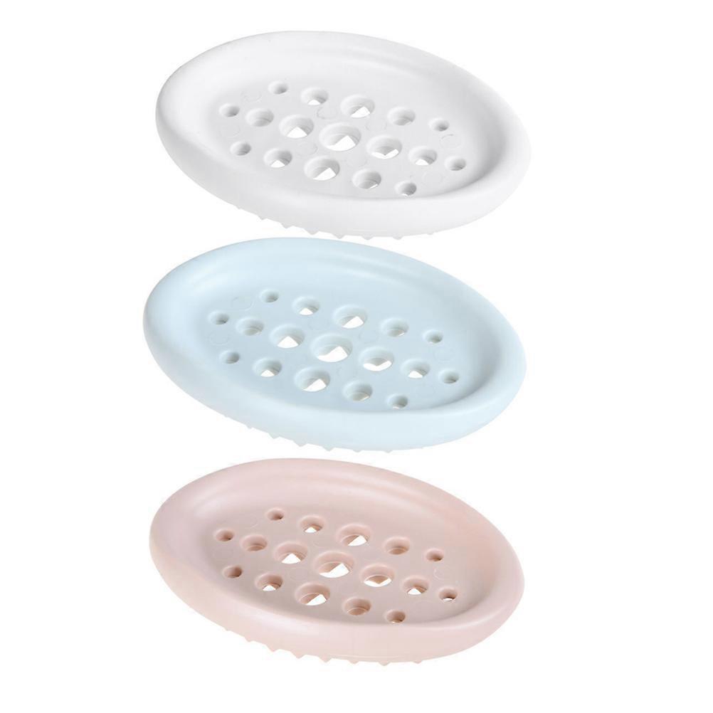 Shower Soap Holder Travel Drying Tools Material Pink 3Pack