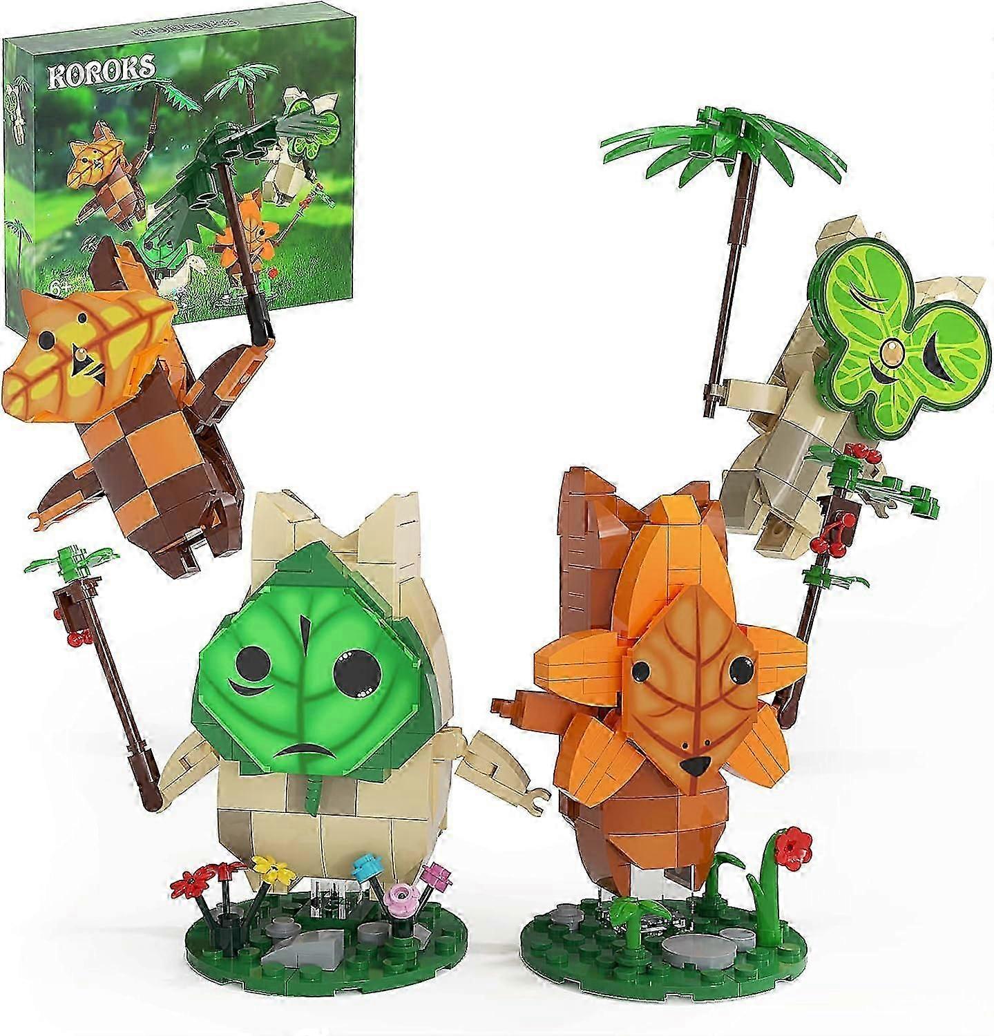 521 Pieces Korok and Yahaha Building Blocks Kit, Unique BOTW Decorations and Breath of The Wild Building Toys, Gifts for Boys and Girls and Game Model