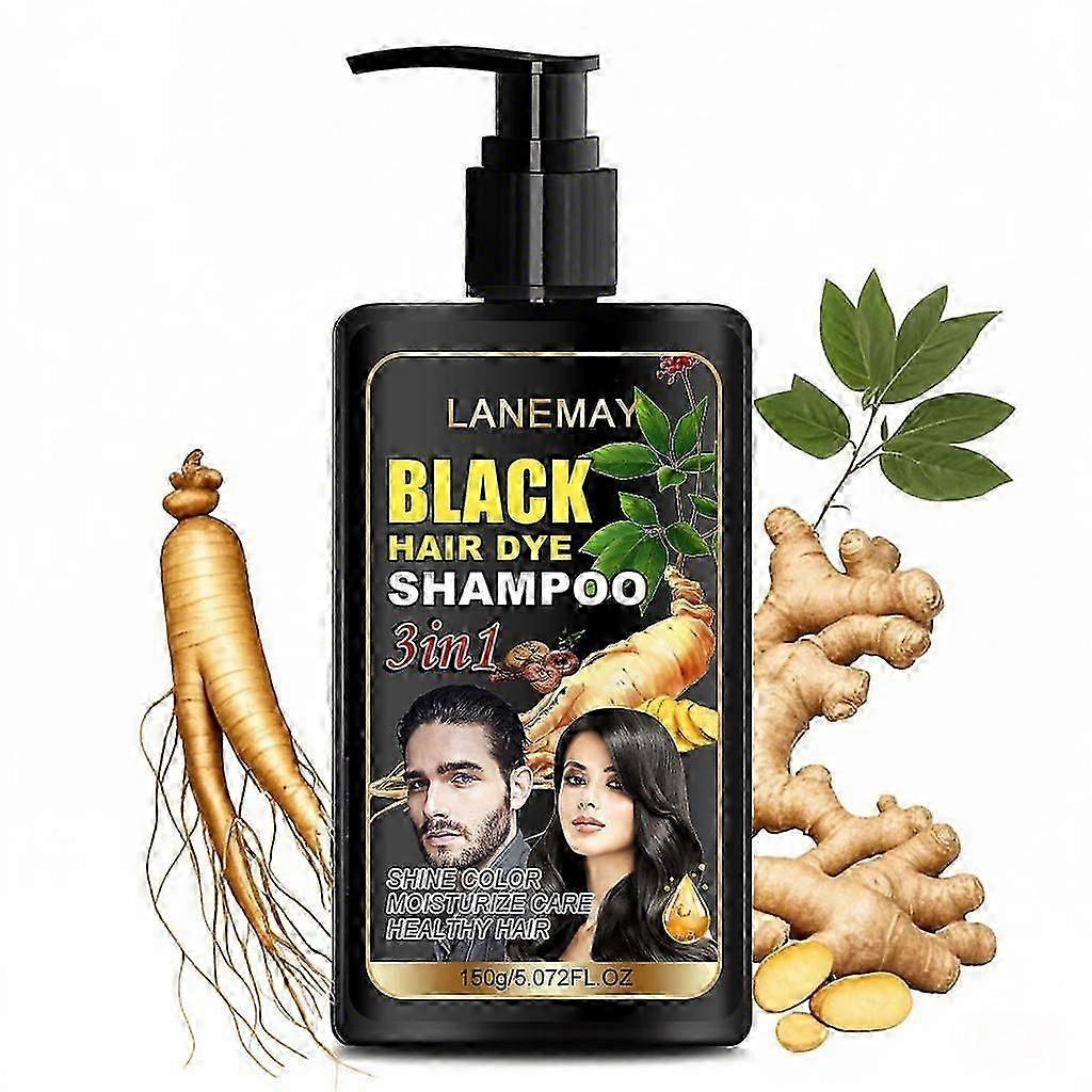 Hair Dye Shampoo, 3 in 1 Hair Dye Shampoo for Gray Coverage, Hair Instant Dye Shampoo for Men & Women