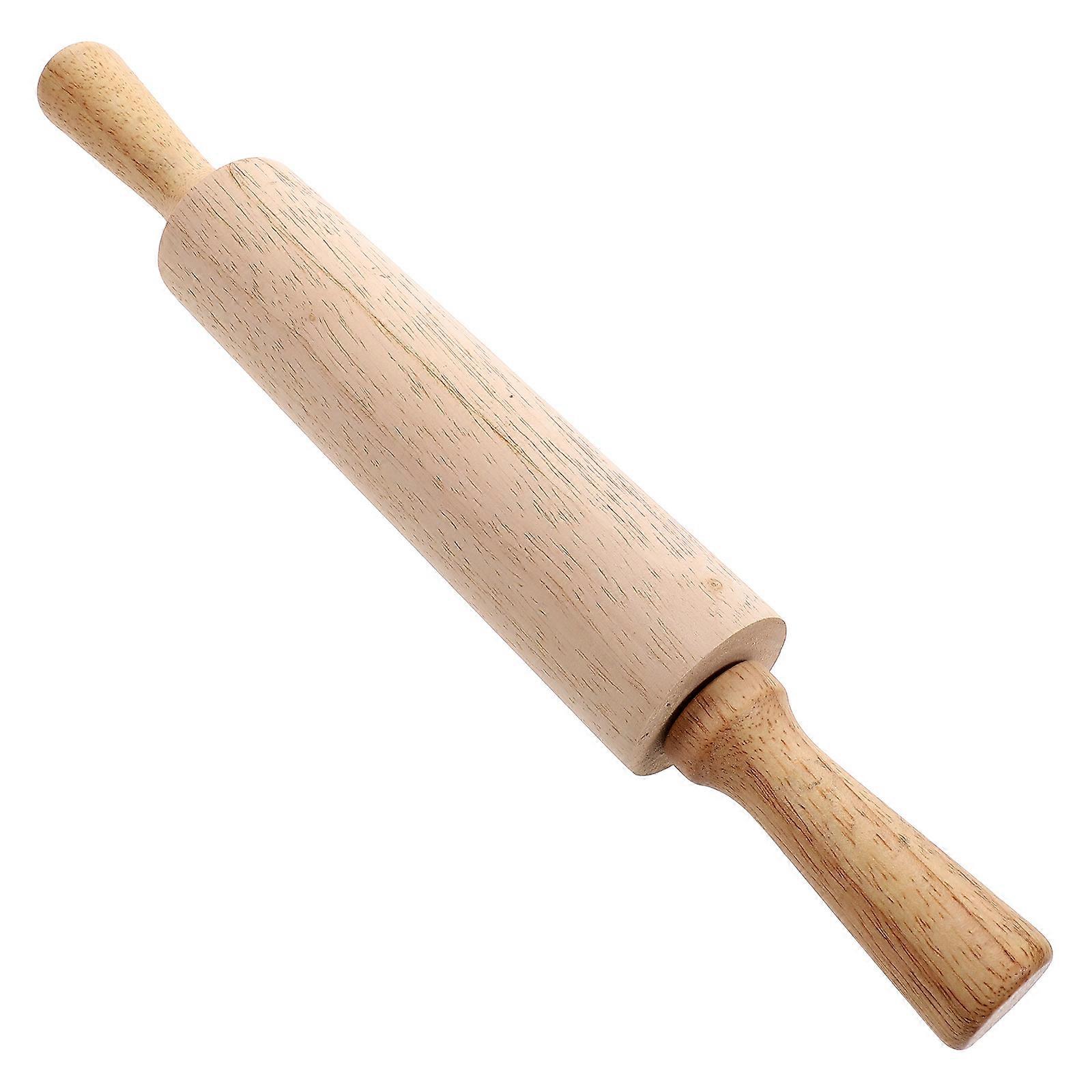 1pc Non Stick Wooden Roller Dough Whisk Cake Fondant Rolling Pin for Kitchen Use