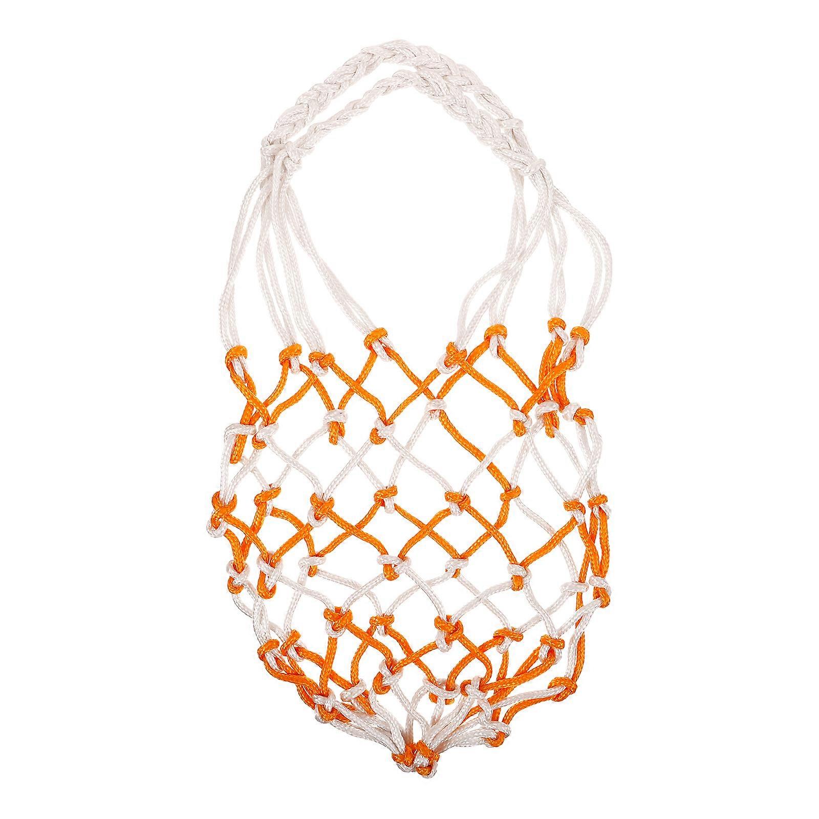 Convenient Basketball Net Bag Recreation Centers Multi-Function Design Yellow Linen 1Set
