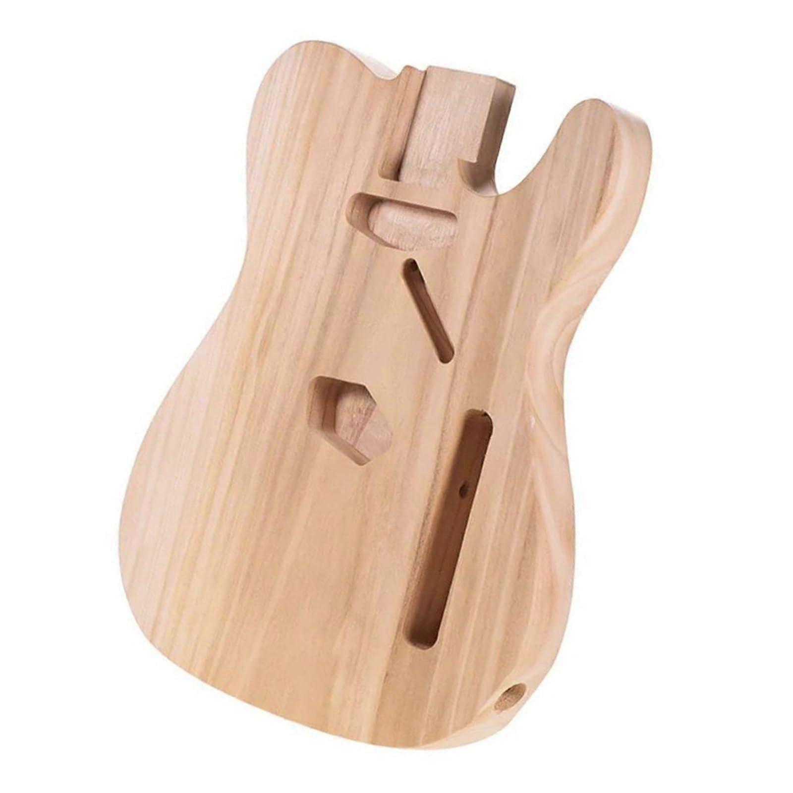DIY Guitar Kit Unfinished Sycamore Wood Guitar Body with Bare Barrel for Custom Parts and Assembly