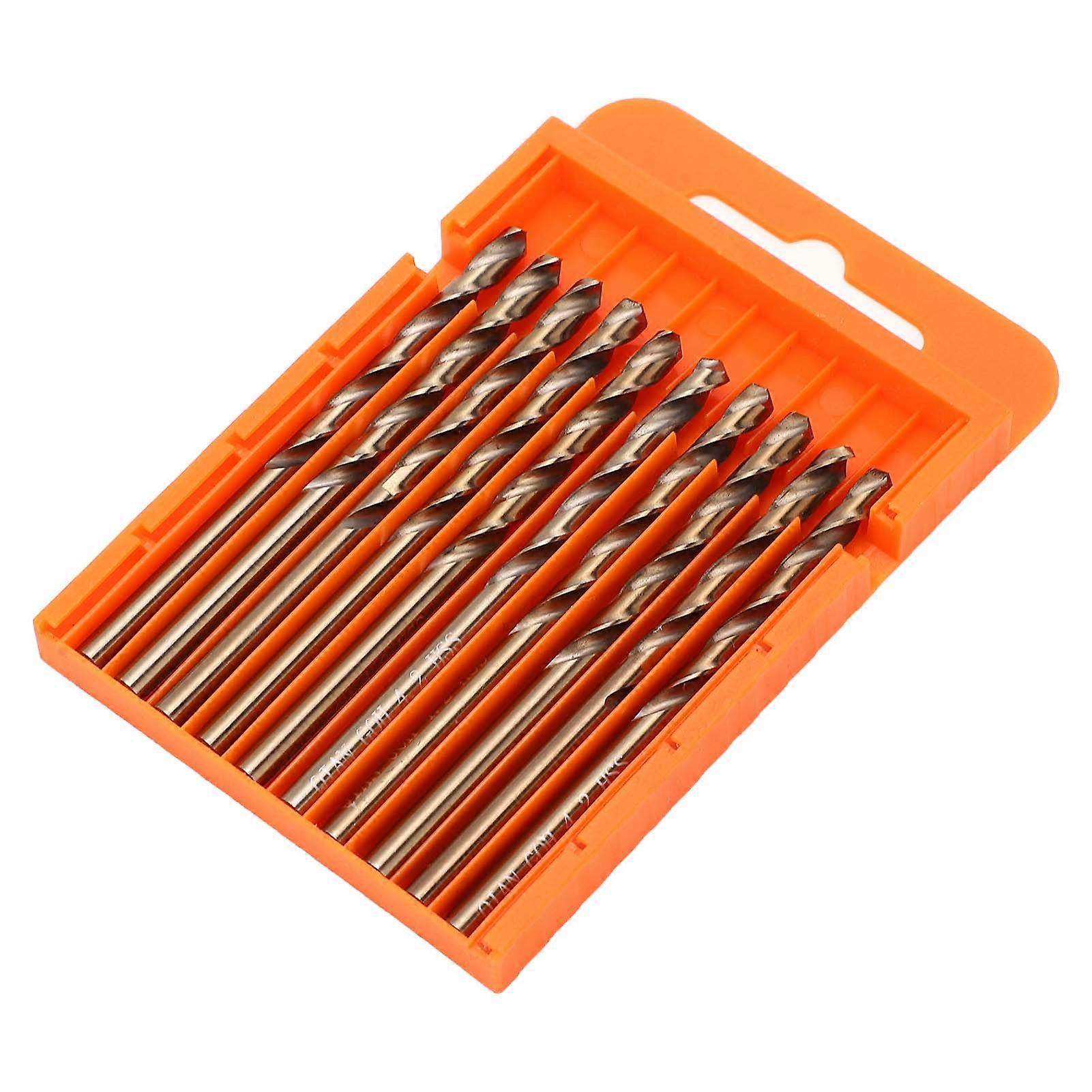 10Pcs Parallel Shank Twist Drill High Speed Steel Tools Set for Drilling Copper Plate