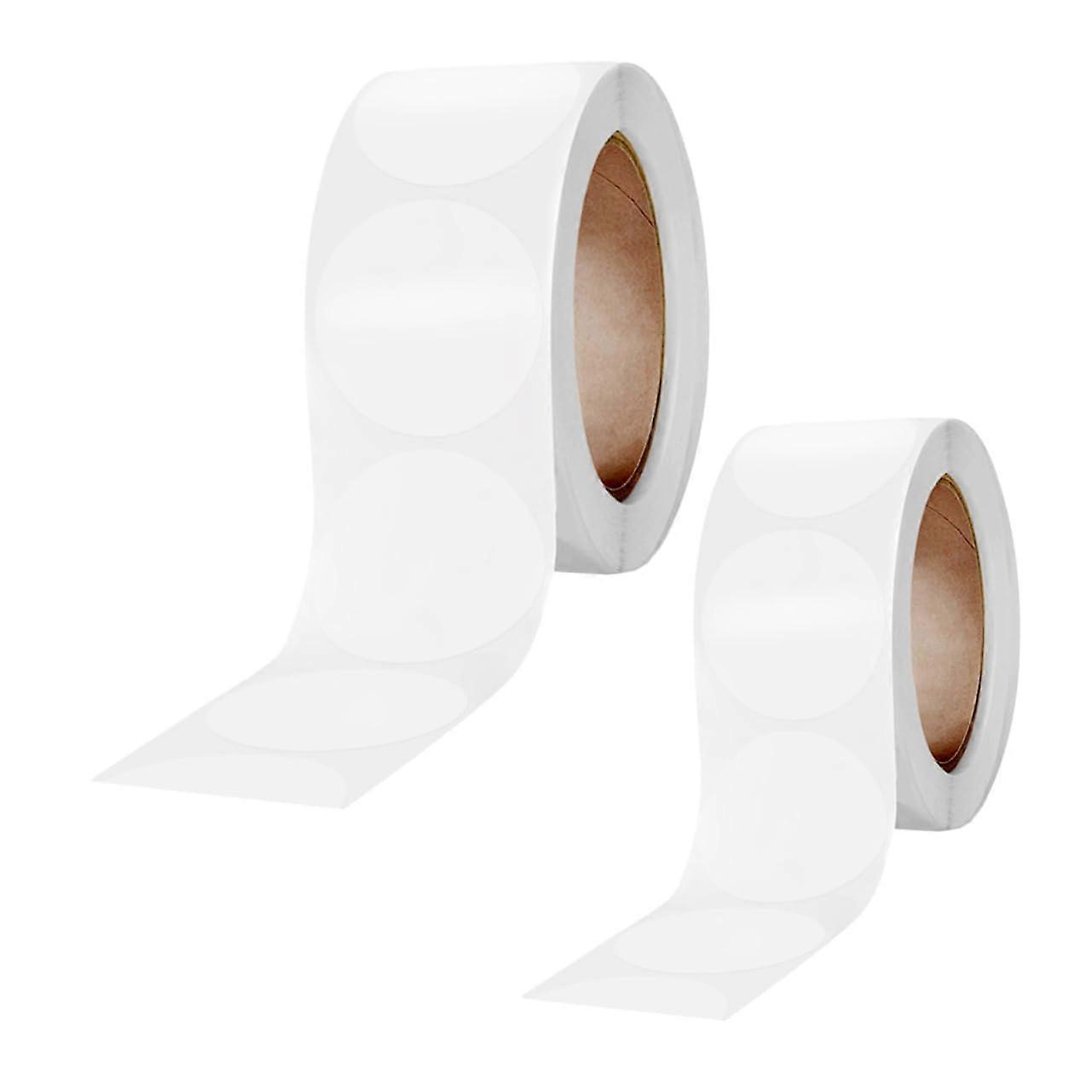 2 Rolls Transparent Sealing Stickers Round Labels for Gift Boxes Practical and Adhesive Clear Stickers for Parties and Packages
