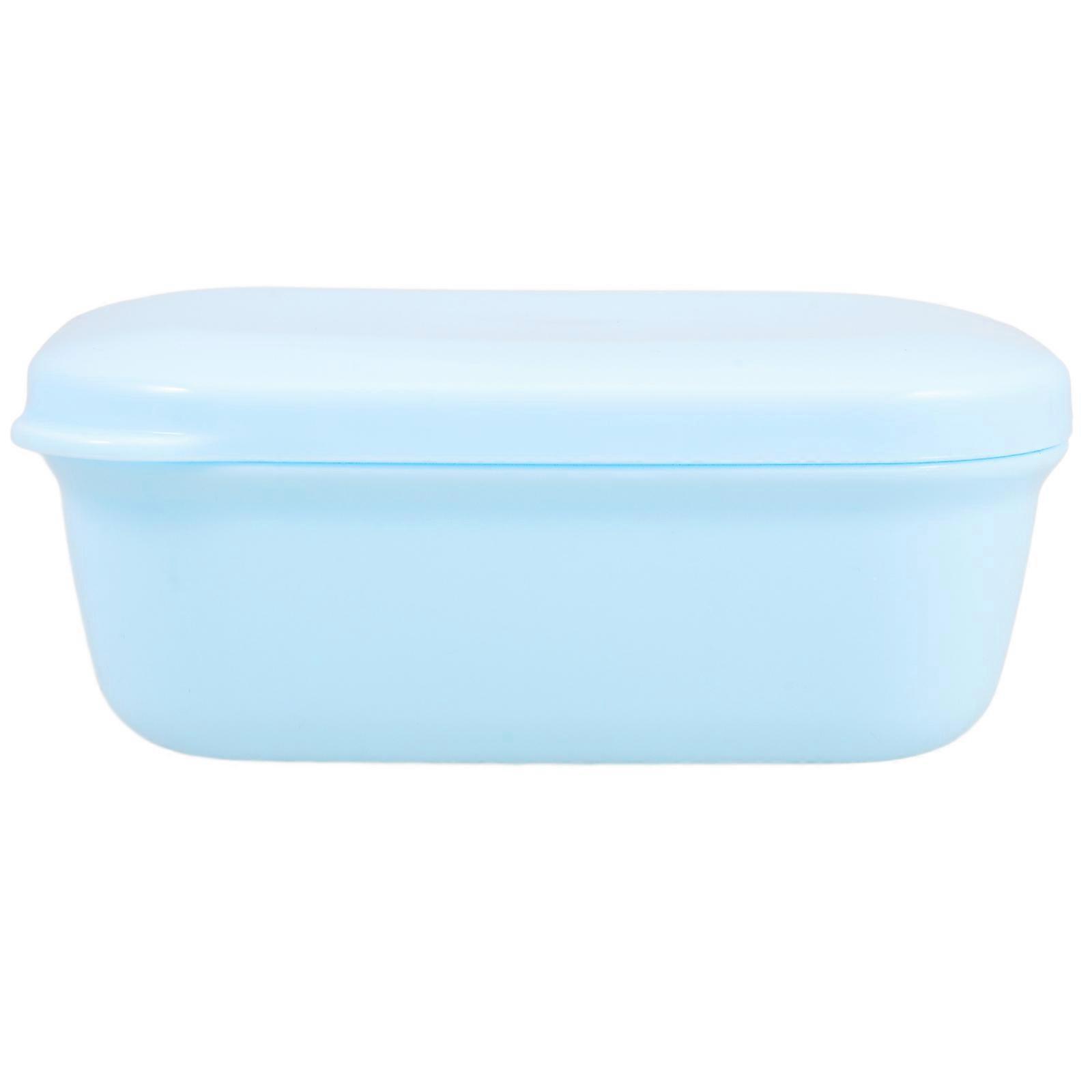 Household Shower Soap Box Practical Design Fine Workmanship Travel Use Round Double Layer 1 Pair