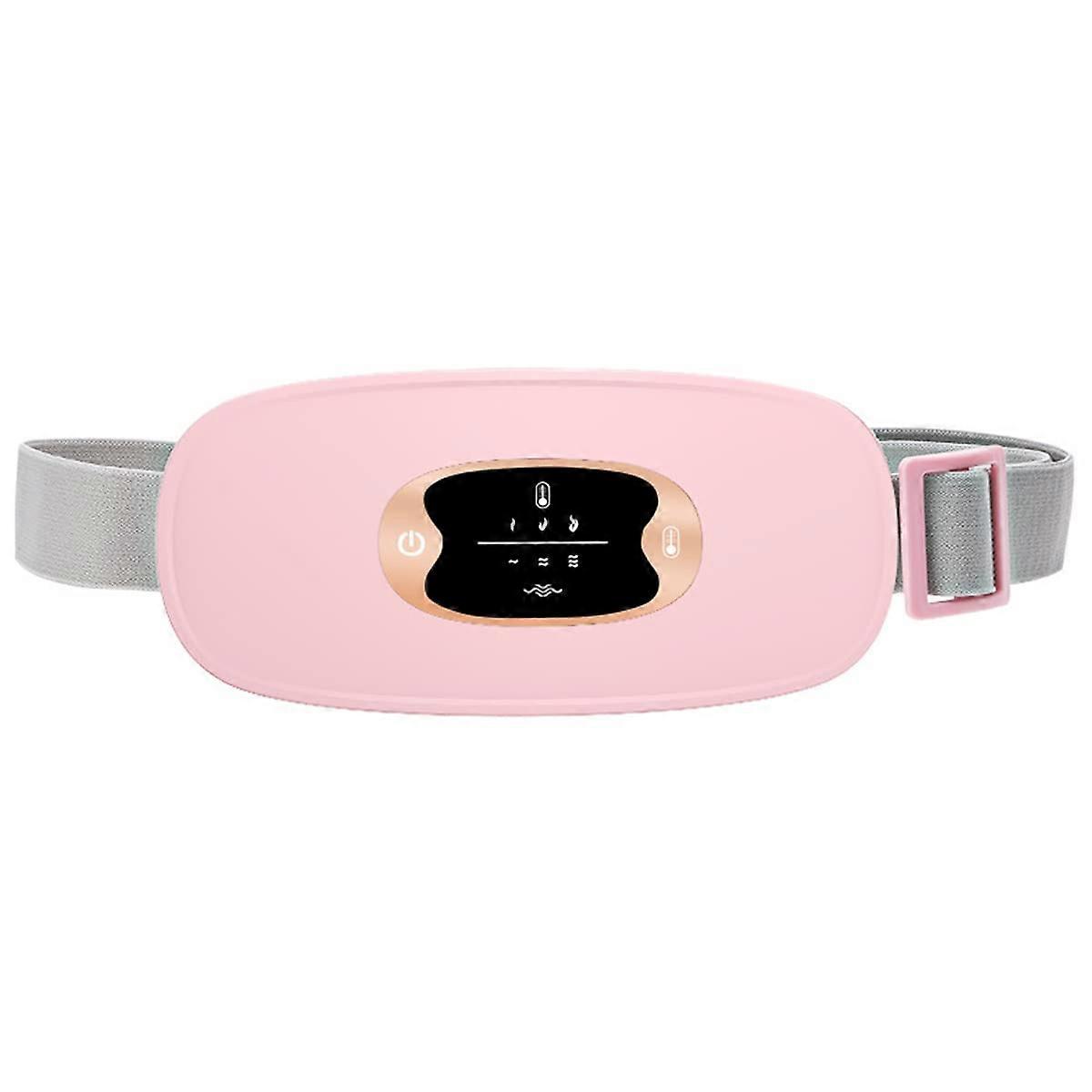 Portable Cordless Heating Pad for Menstrual Cramps, Electric Abdominal Warmer with 3 Heat Settings and Vibration Modes