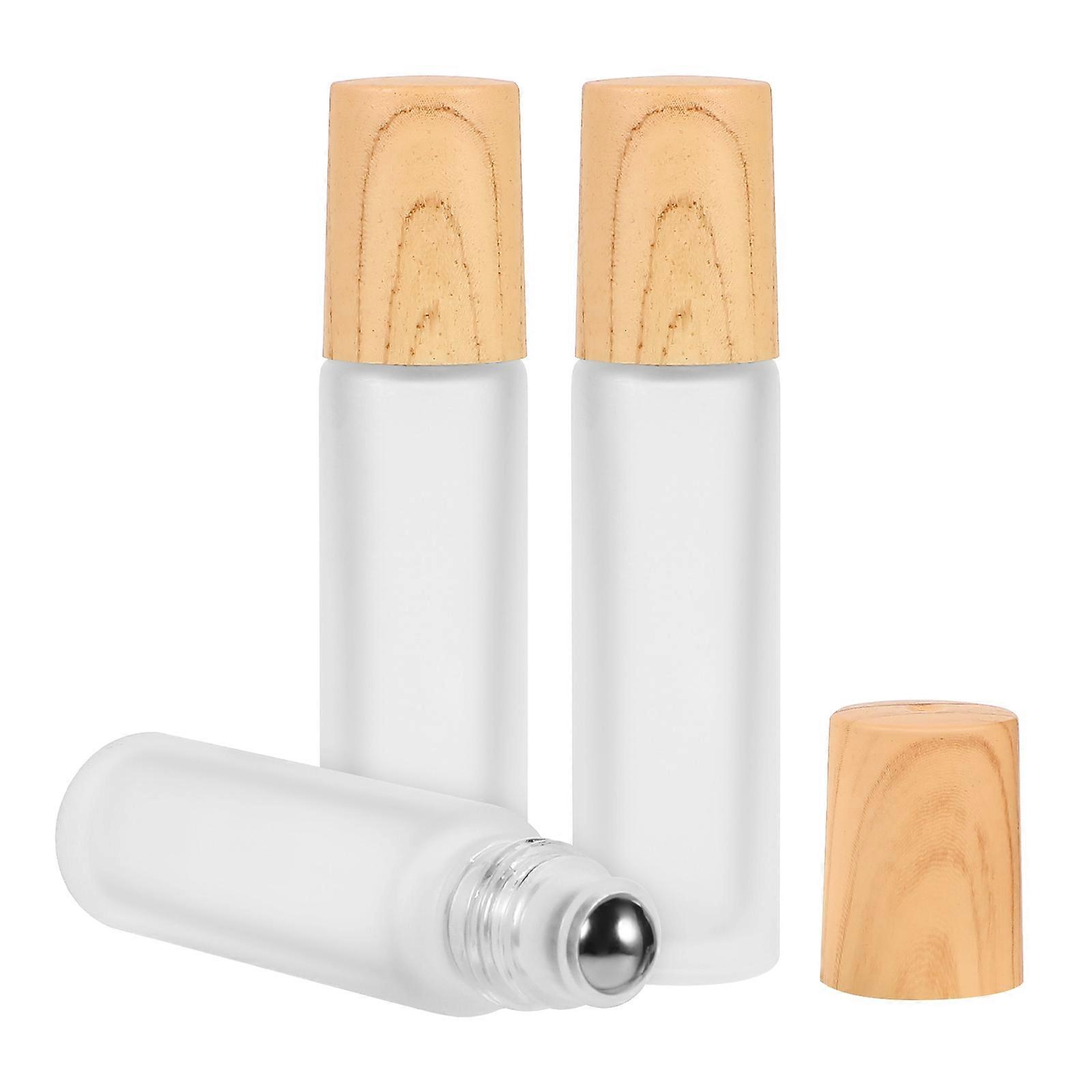 Empty Refillable Essential Oil Bottle Glass Roll On Bottles Sealing For Travel 3Pcs