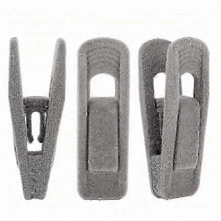 20pcs Non-Slip Velvet Hanger Clips - Strong Grip Pants Hangers in Grey - Closet Organizers for Neat and Tidy Storage
