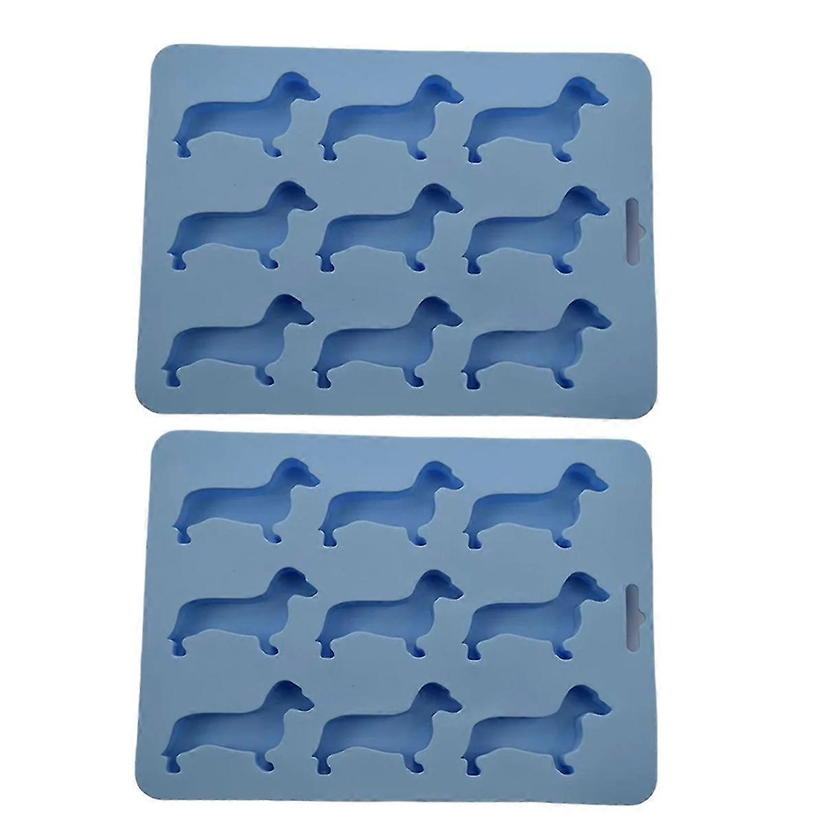 Dachshund-Shaped Silicone Ice Cube Mold Tray - Fun Dog Paw Print Design for Creative Drinks & Party Ice Shapes