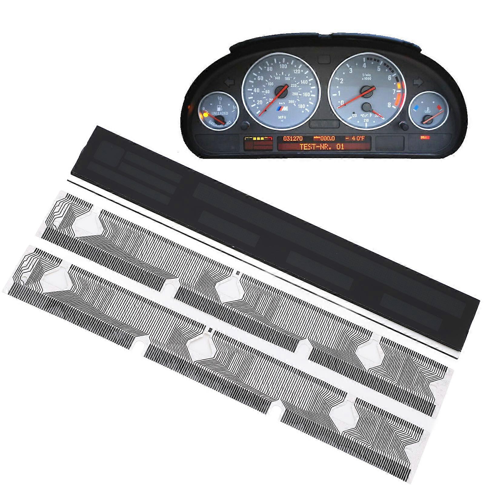 Instrument Cluster LCD Display Screen Glass Better Contrast Replacement for E38 E39 E53 Ribbon Cable 