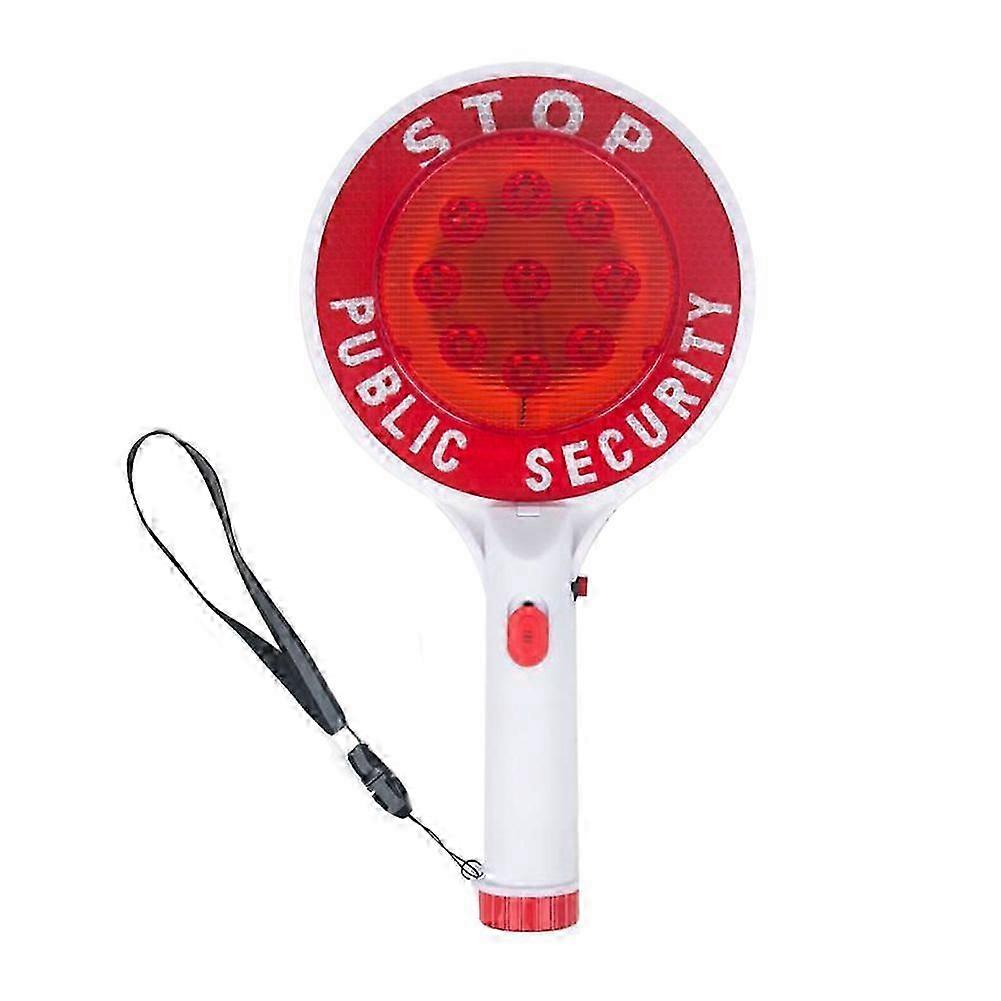 Roadway Displays for Construction Traffic Control with a Flashing LED Hand-Held Stop Sign