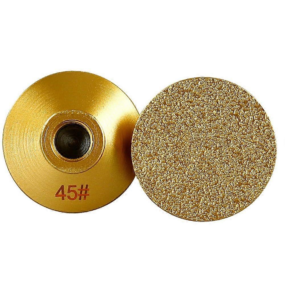 M10 Brazed Flat Grinding Stone Set 2 Piece 45 Grit Gold Abrasive Polishing For Marble Quartz Cobblestone Grind