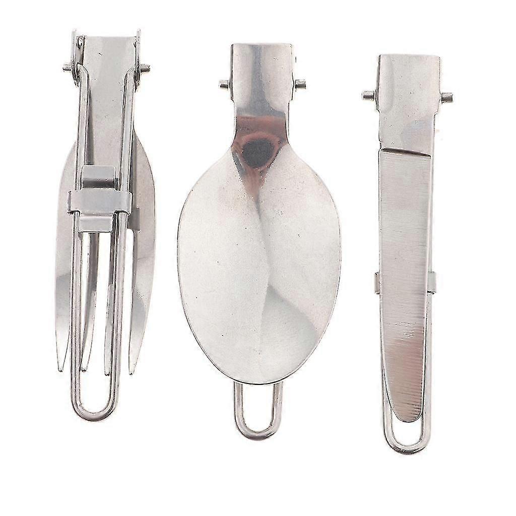 Folding Cutlery Set Spoon Fork Knife for Camping Picnic BBQ Tableware