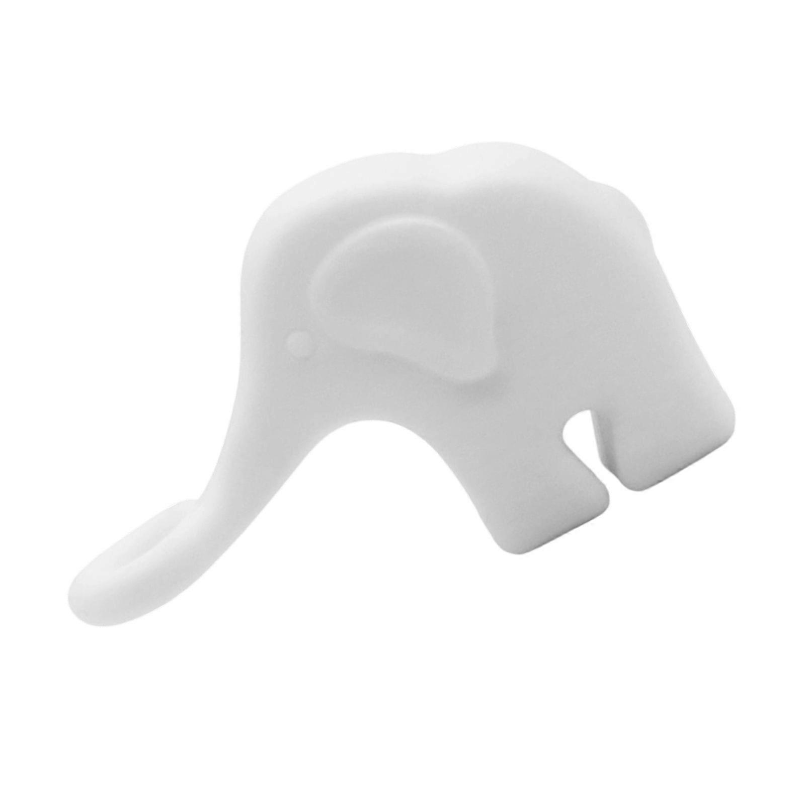 Adorable Elephant Silicone Stake Rack Stand For Plant Stem Support Reusable Gardening Tool With Decorative Functionality  White