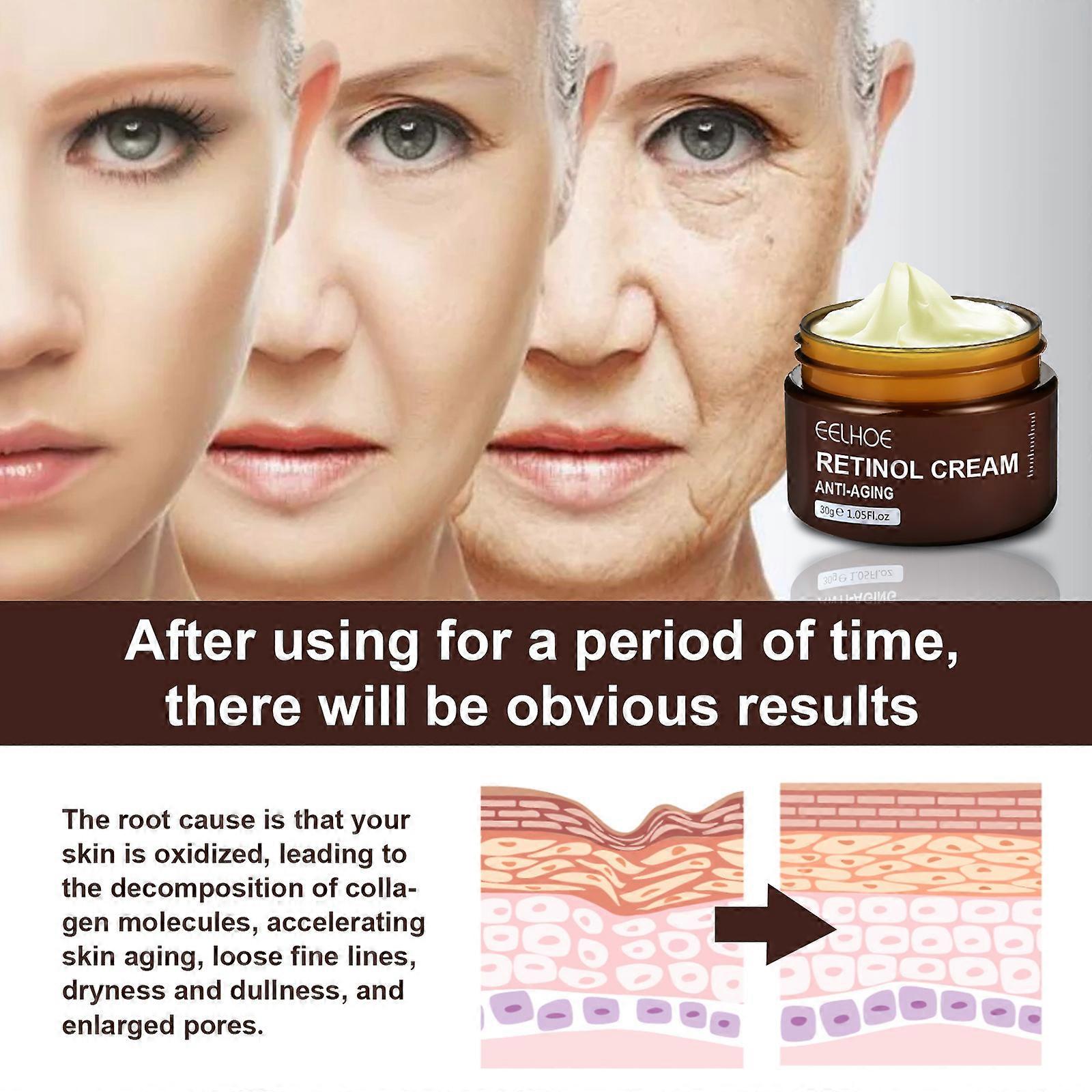 Retinol Cream Anti-Aging Face Moisturizer Wrinkle Cream Hydrating Water 30g