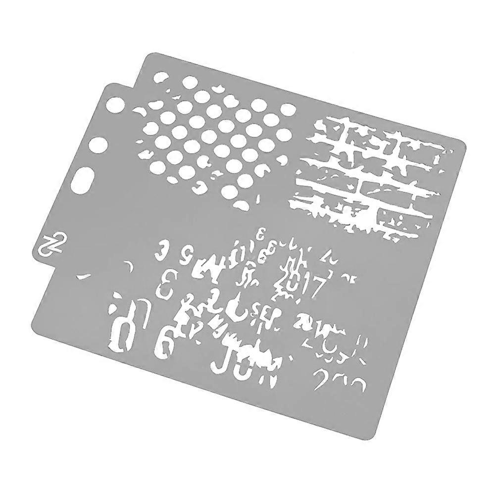 Grey PET Drawing Stencil with Lace Ruler Patterns for Kids Crafts and Scrapbooking 4 Inches
