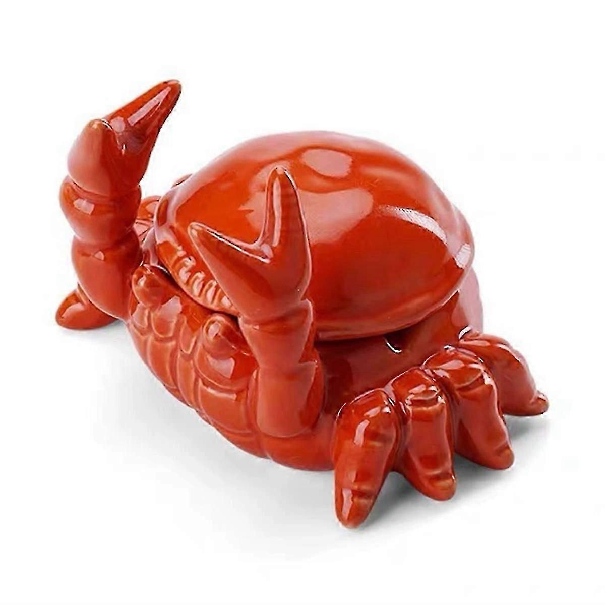 Crab Ashtray with Lid for Indoor or Outdoor Use