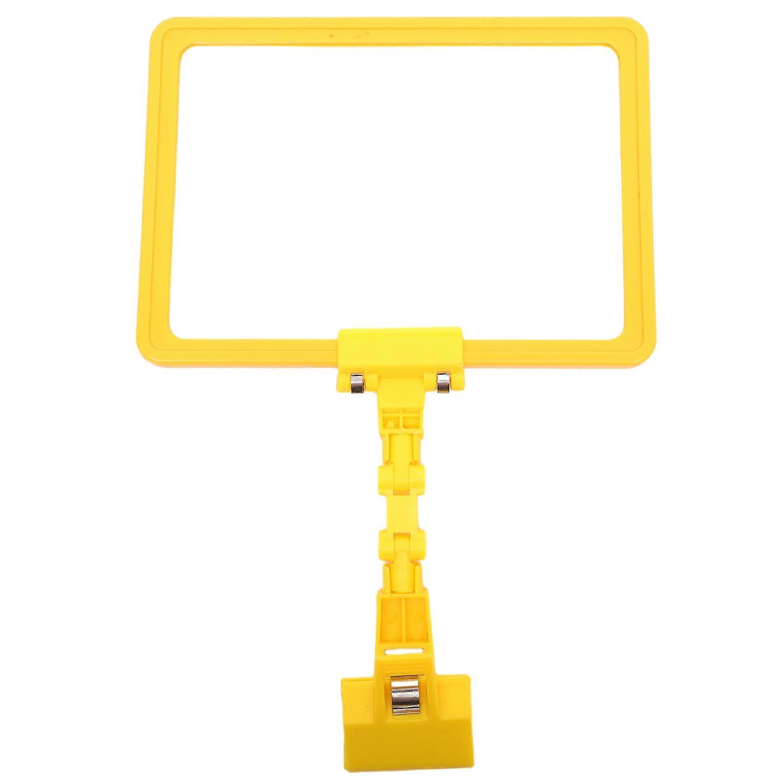 Yellow Plastic Price Tag Holder for Supermarket Display Lightweight and Stable Design