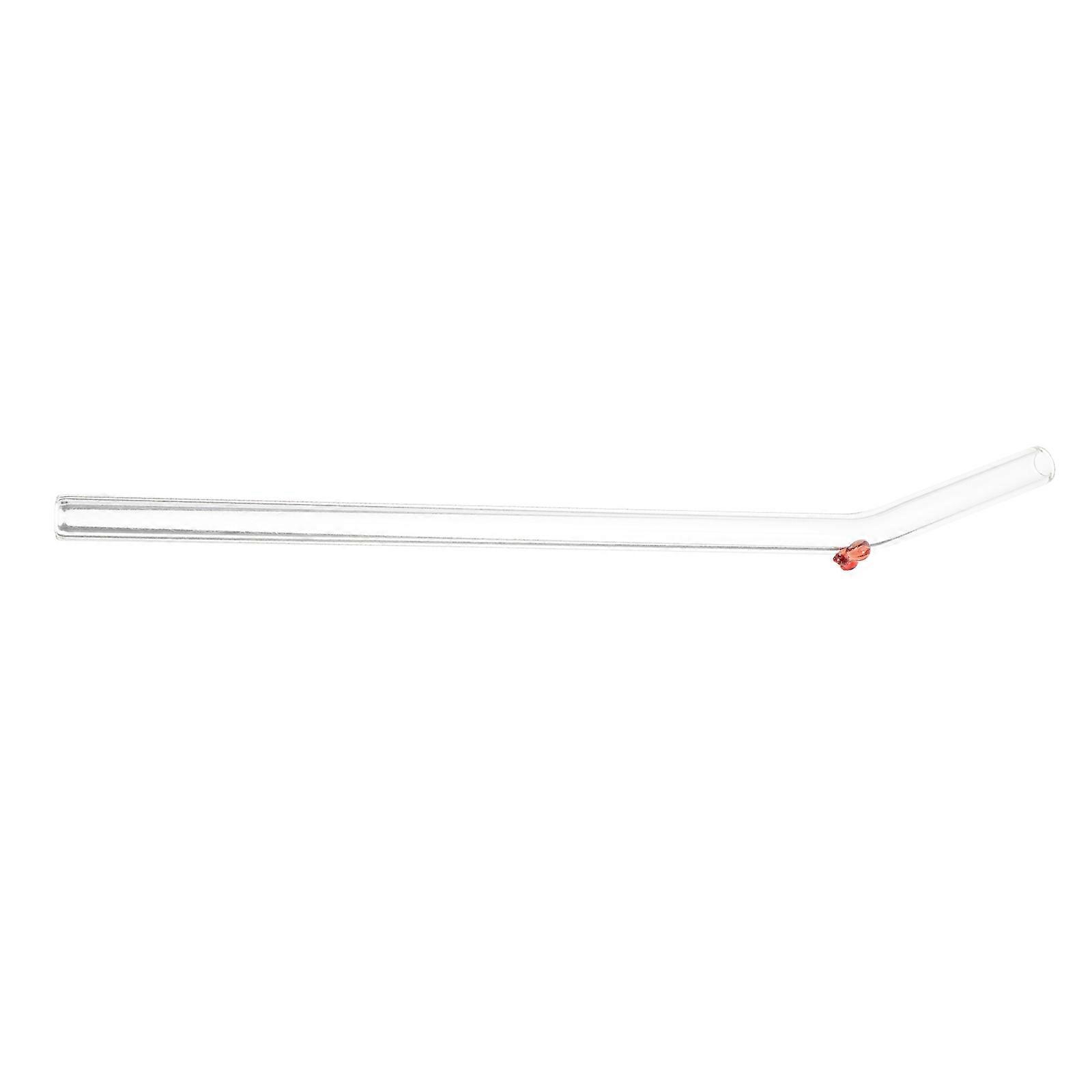 Cute Heart Design Glass Straws for Drinking Red Color Versatile Use with Temperature Resistant 9.5 inches