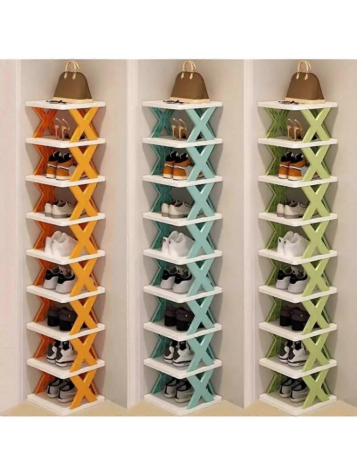 Space Saving Multi-Layer Stackable Shoe Rack for Entryway Closet Hallway