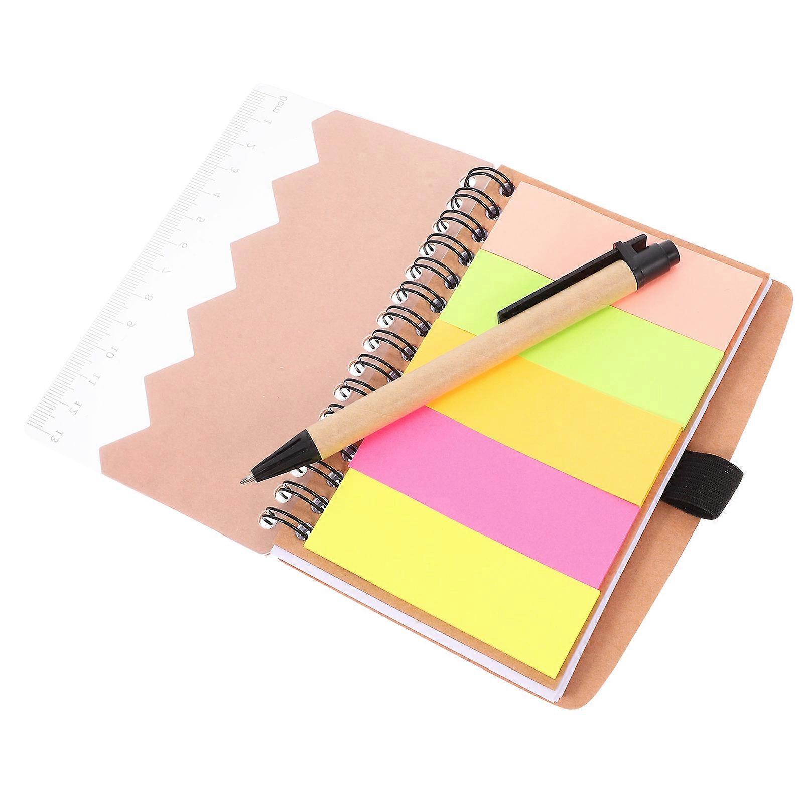 Cowhide Paper Notebook Multi-Function Spiral Notepad 1Set for Office Use