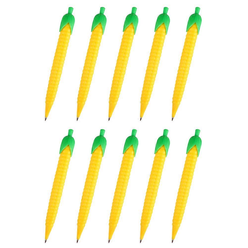 Wofashpuret Mechanical Pencils, 10pcs Cute Mechanical Pencils Corn Shape Pencil Refills Funny Bulk Pencil Smooth Writing For Girls Kids Students