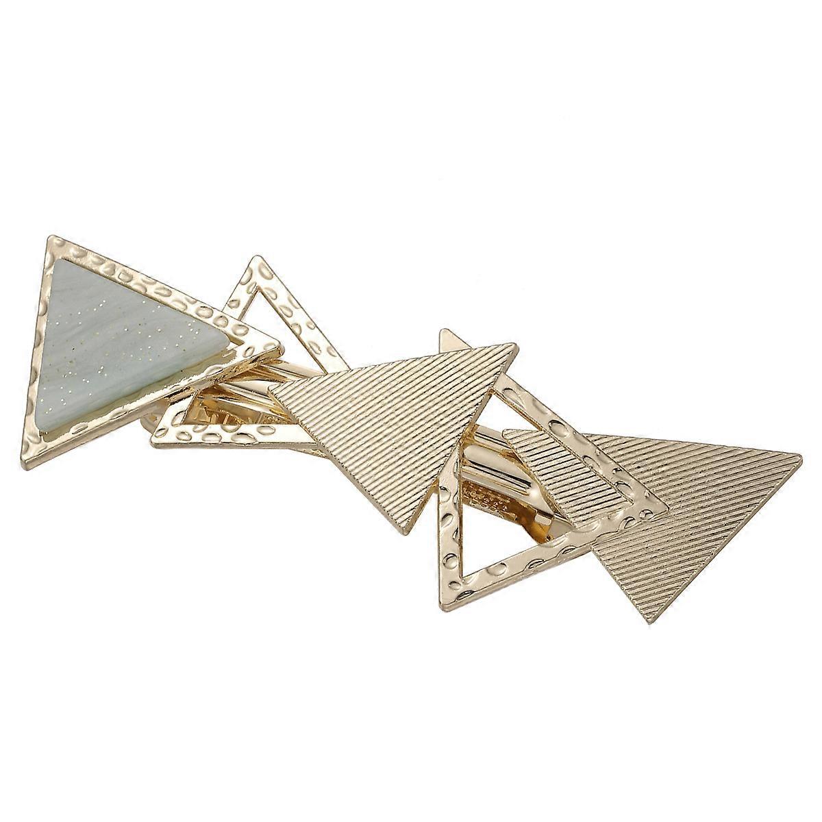 Multi Colored Triangle Hair Clip for Women Spring Accessory Comfortable Alloy Barrette for All Occasions