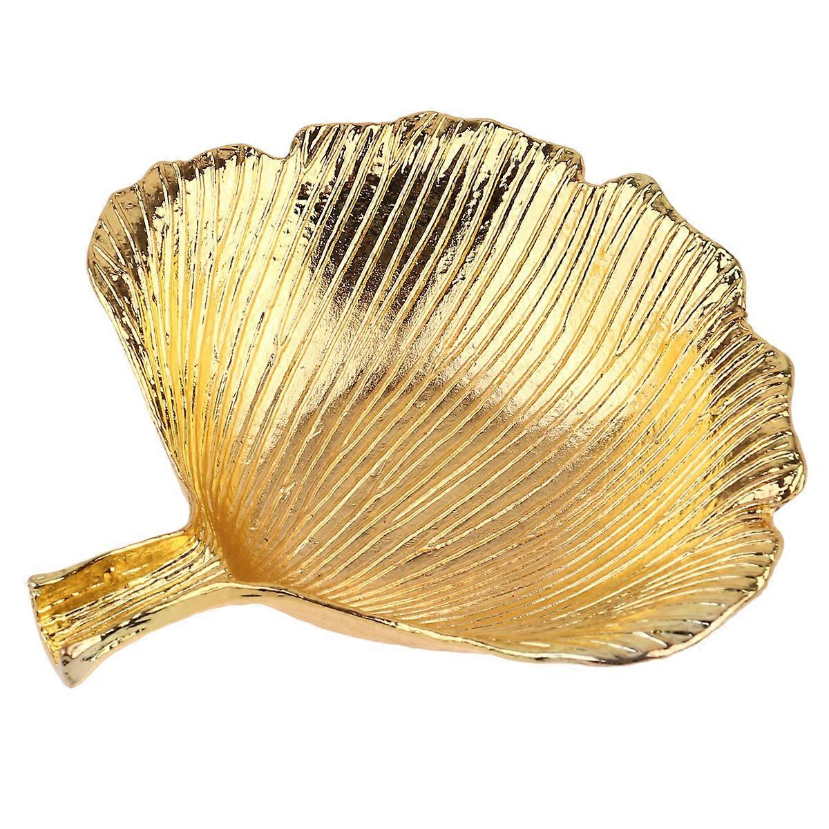 Golden Jewelry Tray for Storage Creative Design Alloy Rings Storage Tray Perfect for Home Use 1pc