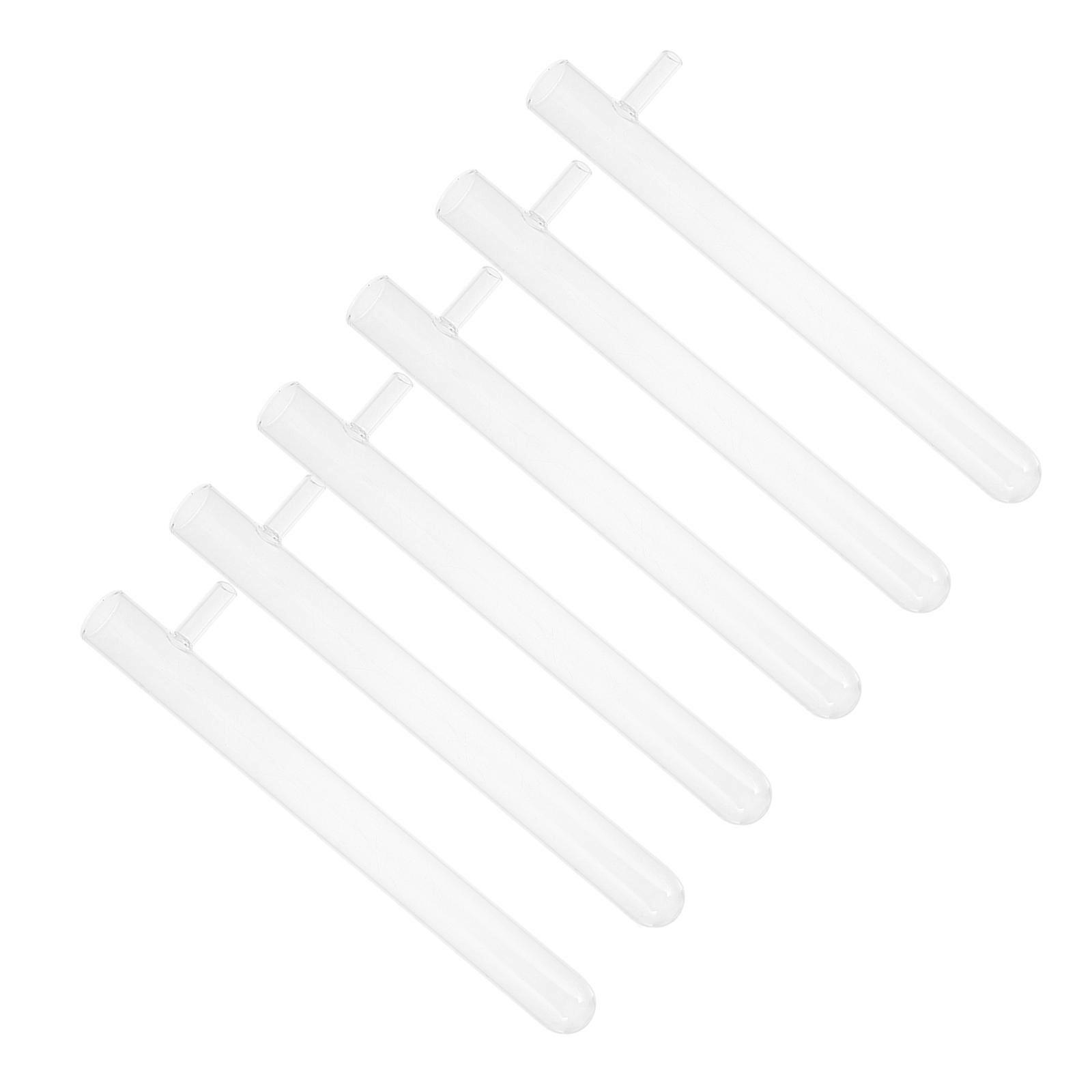 Convenient 6Pcs Side Arm Test Tubes Transparent Glass Containers Ideal For Rewashable Laboratory Use Among Scientists And Researchers