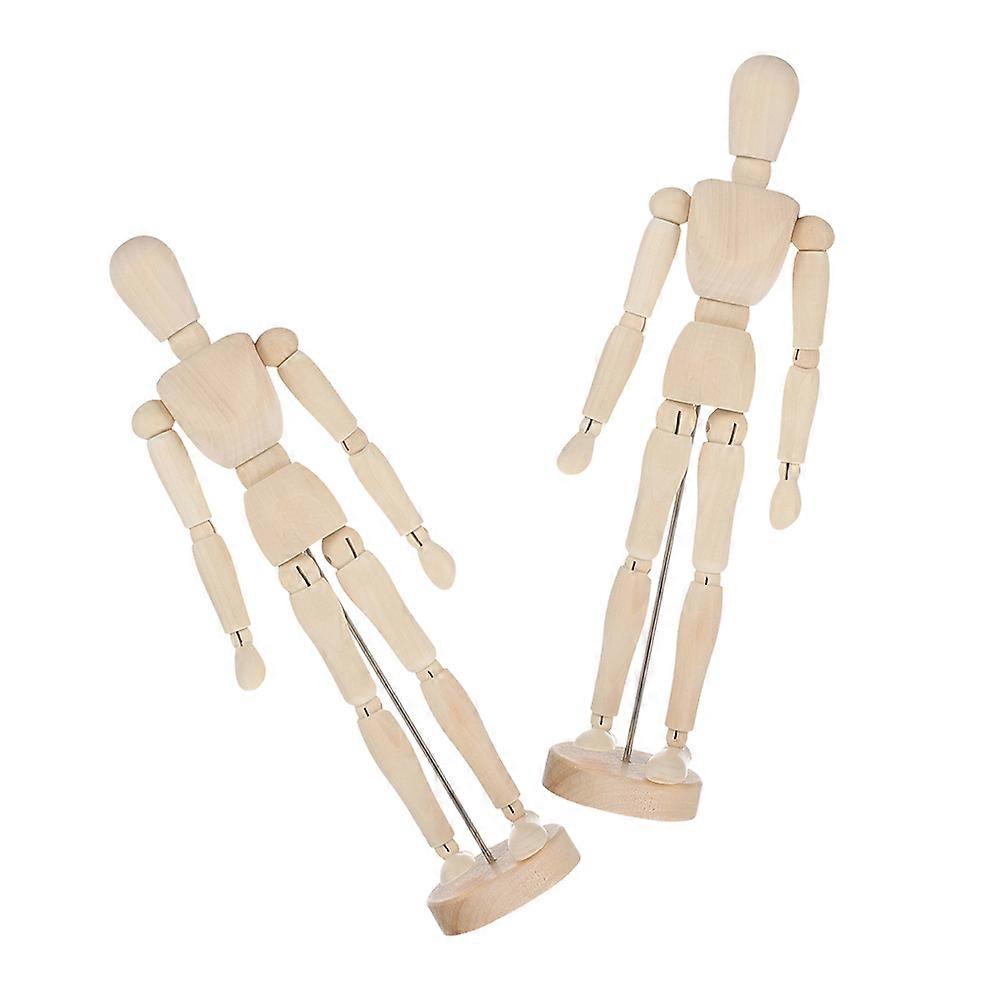 Jointed Wooden Mannequin Pupputs for Artistic Display   Unfinished Desktop Decor for Sketching, Drawing & DIY Crafts   Flexible Joints for Home or